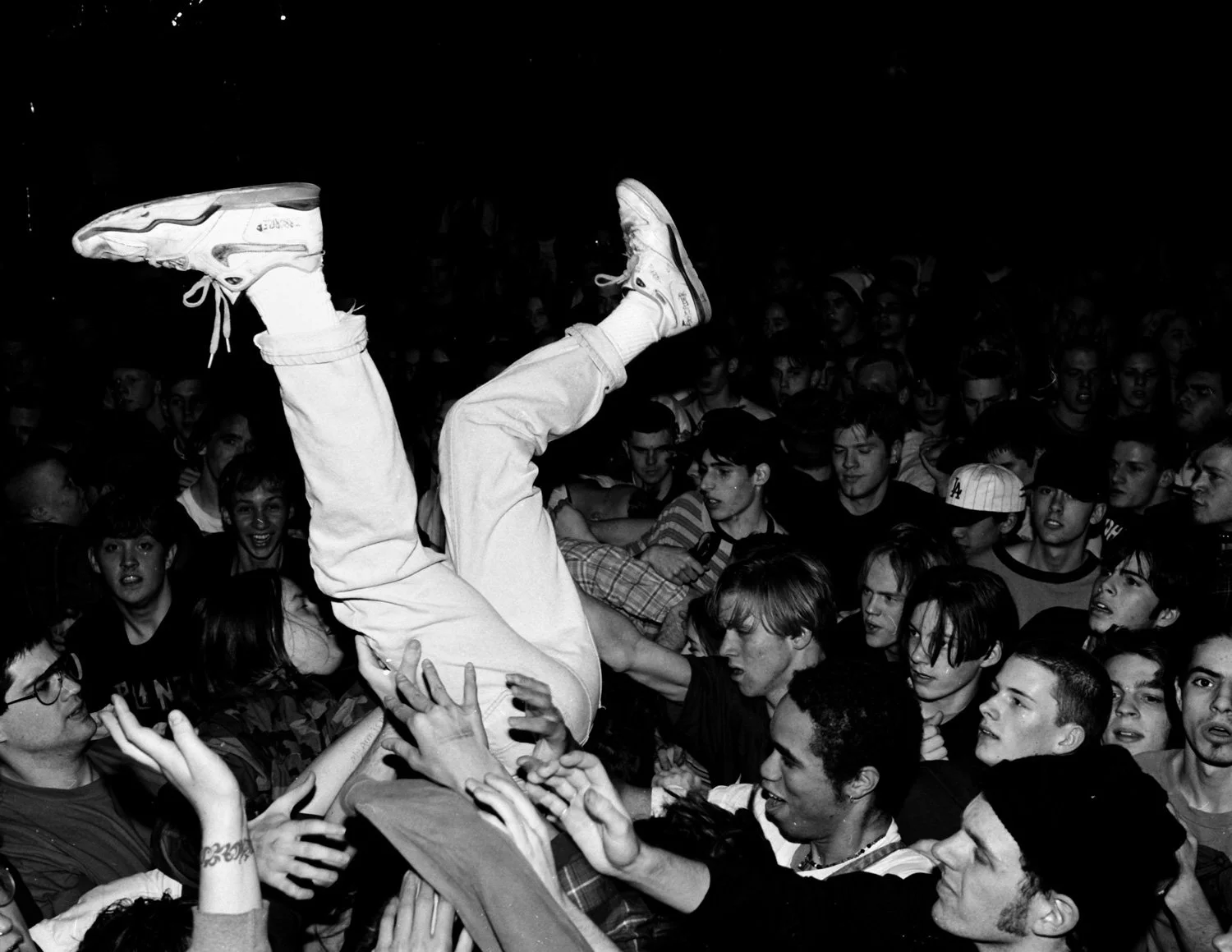 earth-crisis-hardcore-punk-concert-crowd-surf-stage-dive-pit-by-kip-dawkins