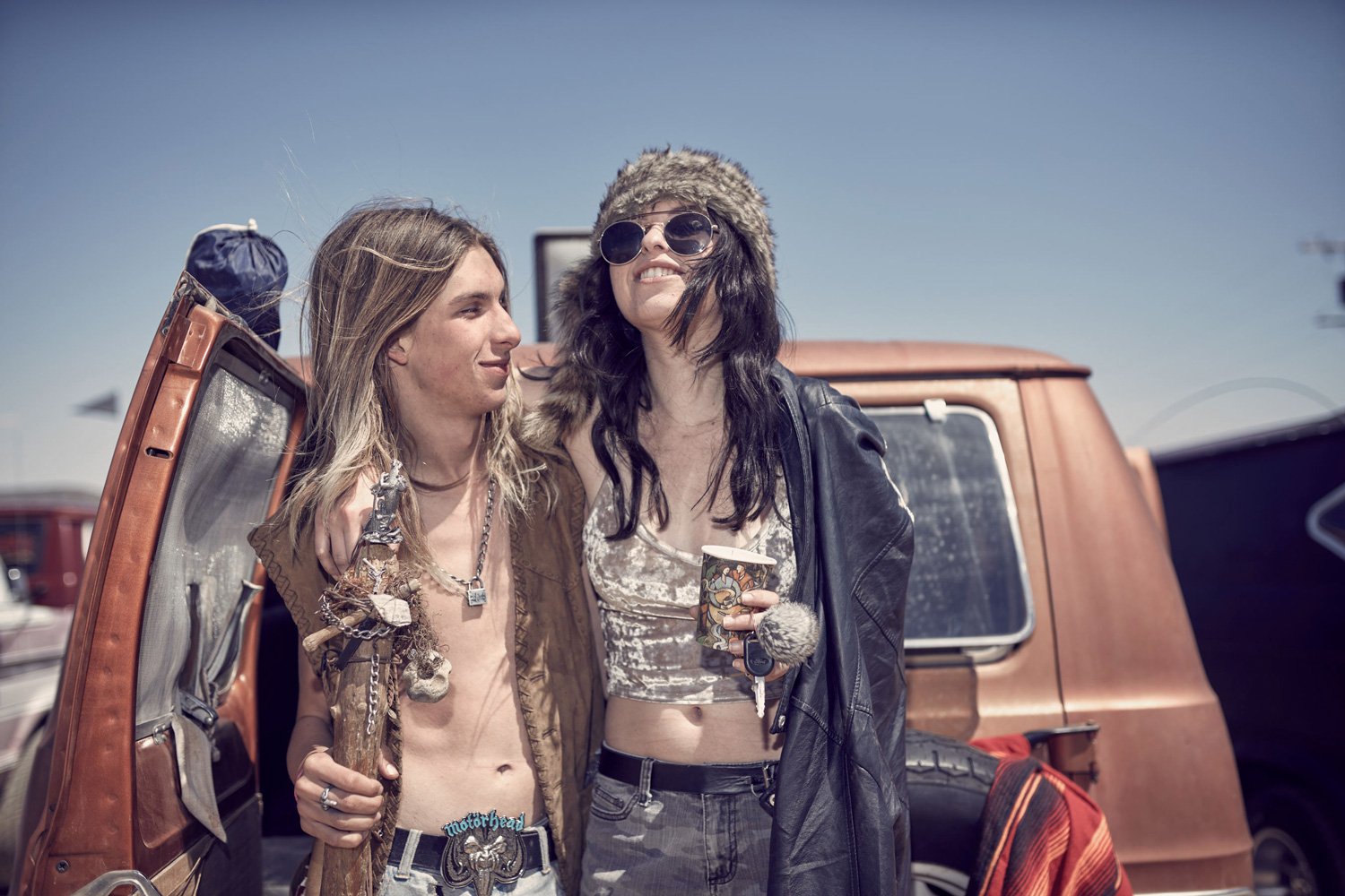 PERSONAL PROJECT
Two young kids hanging-out at a van meet. They were so free-spirited and wild. They looked like no one I’d ever seen. When I asked if I could photograph them, they were so excited. And the guy was like, “I have to get my wizard stick