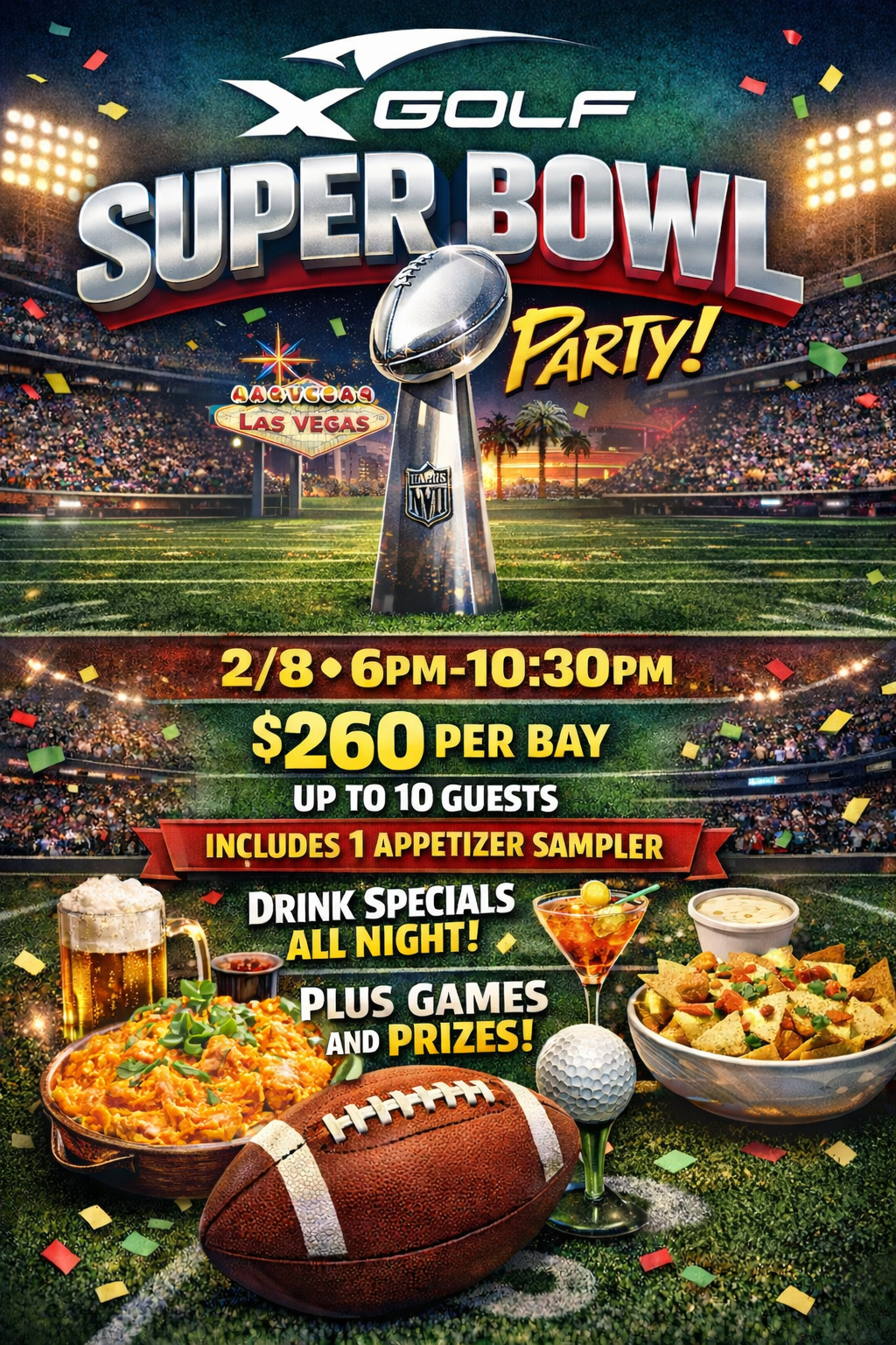 X-Golf Superbowl Party 
