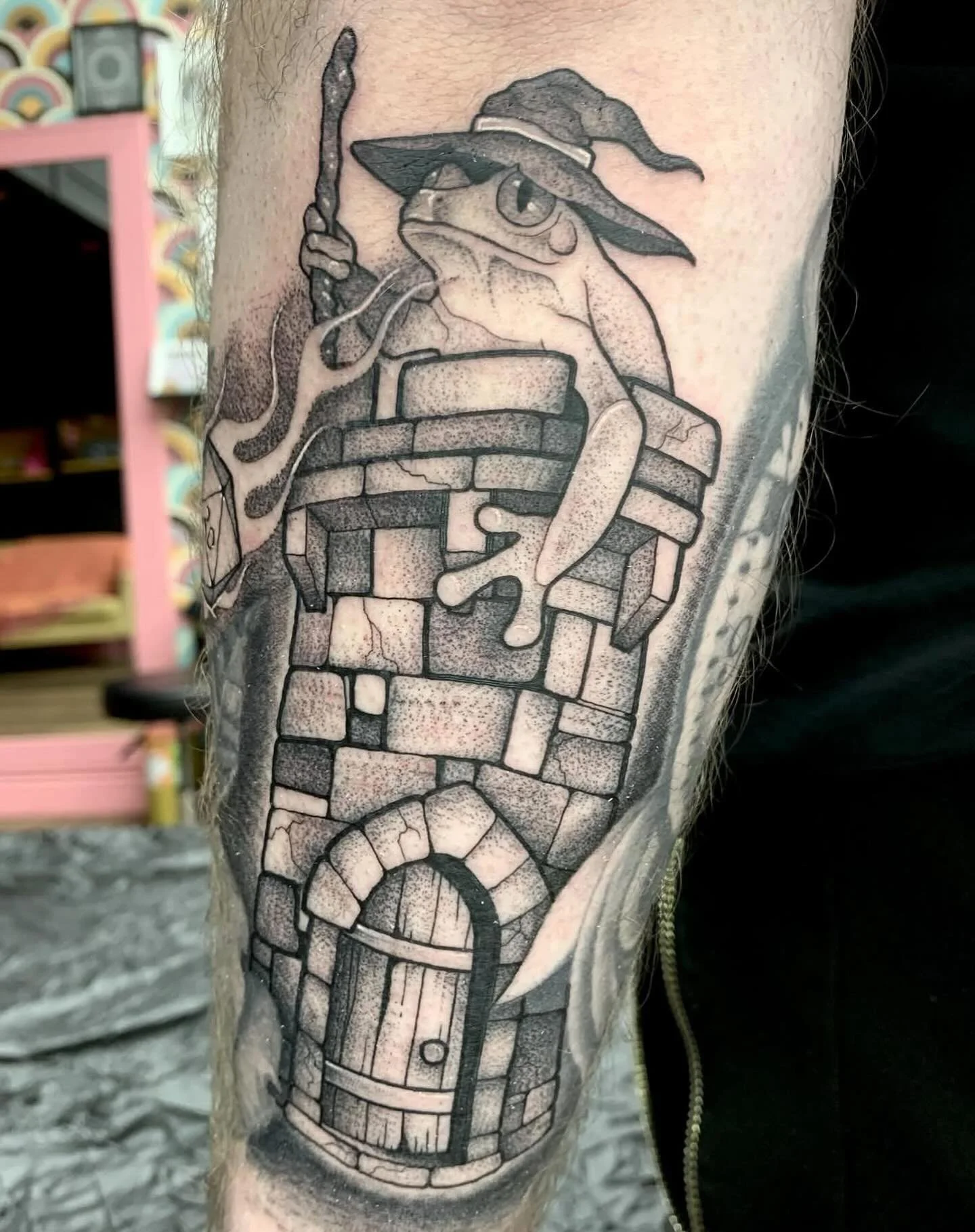 Another magical frog by our junior artist @ambergoldietattoo