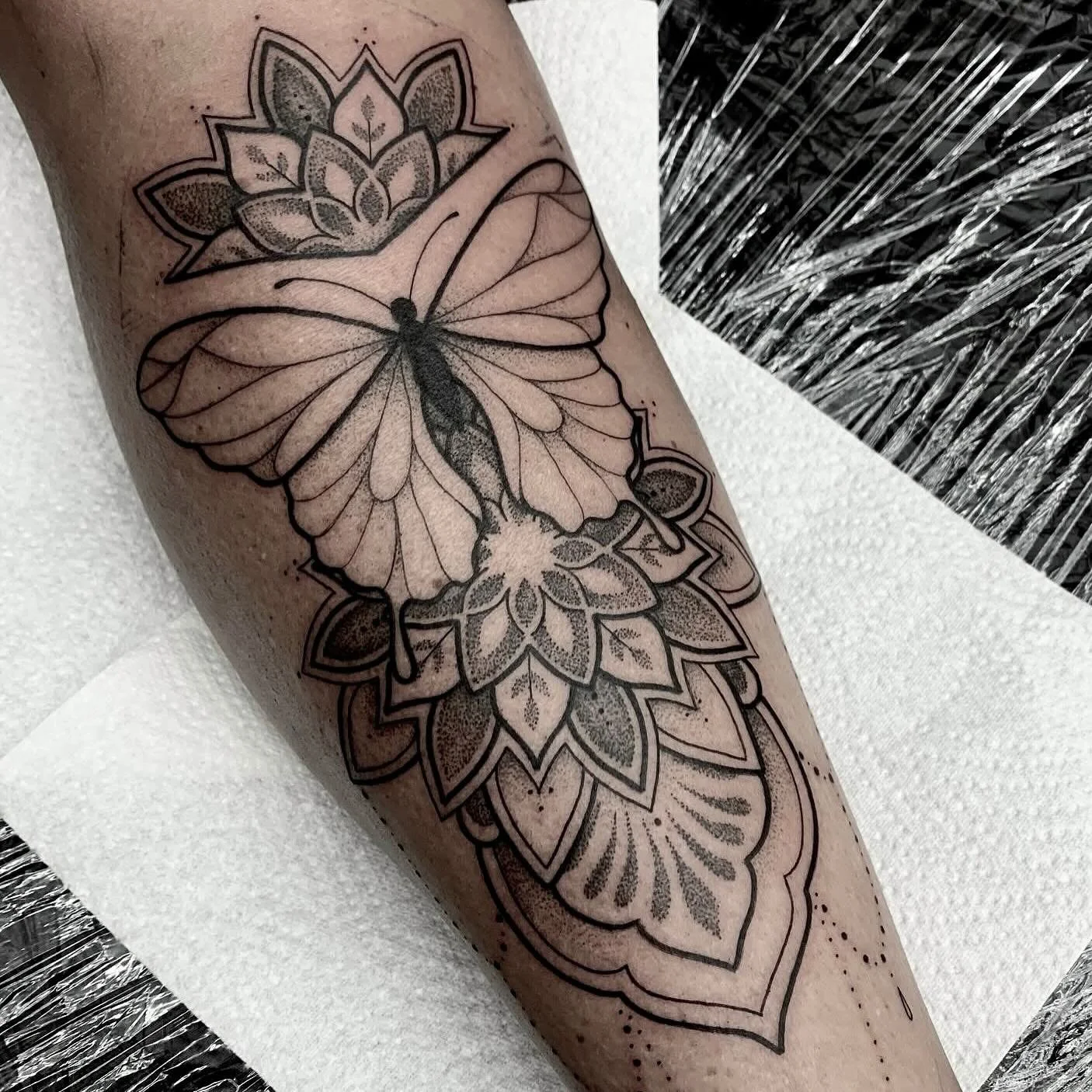 Beautiful butterfly tattoo by our junior artist @ambergoldietattoo