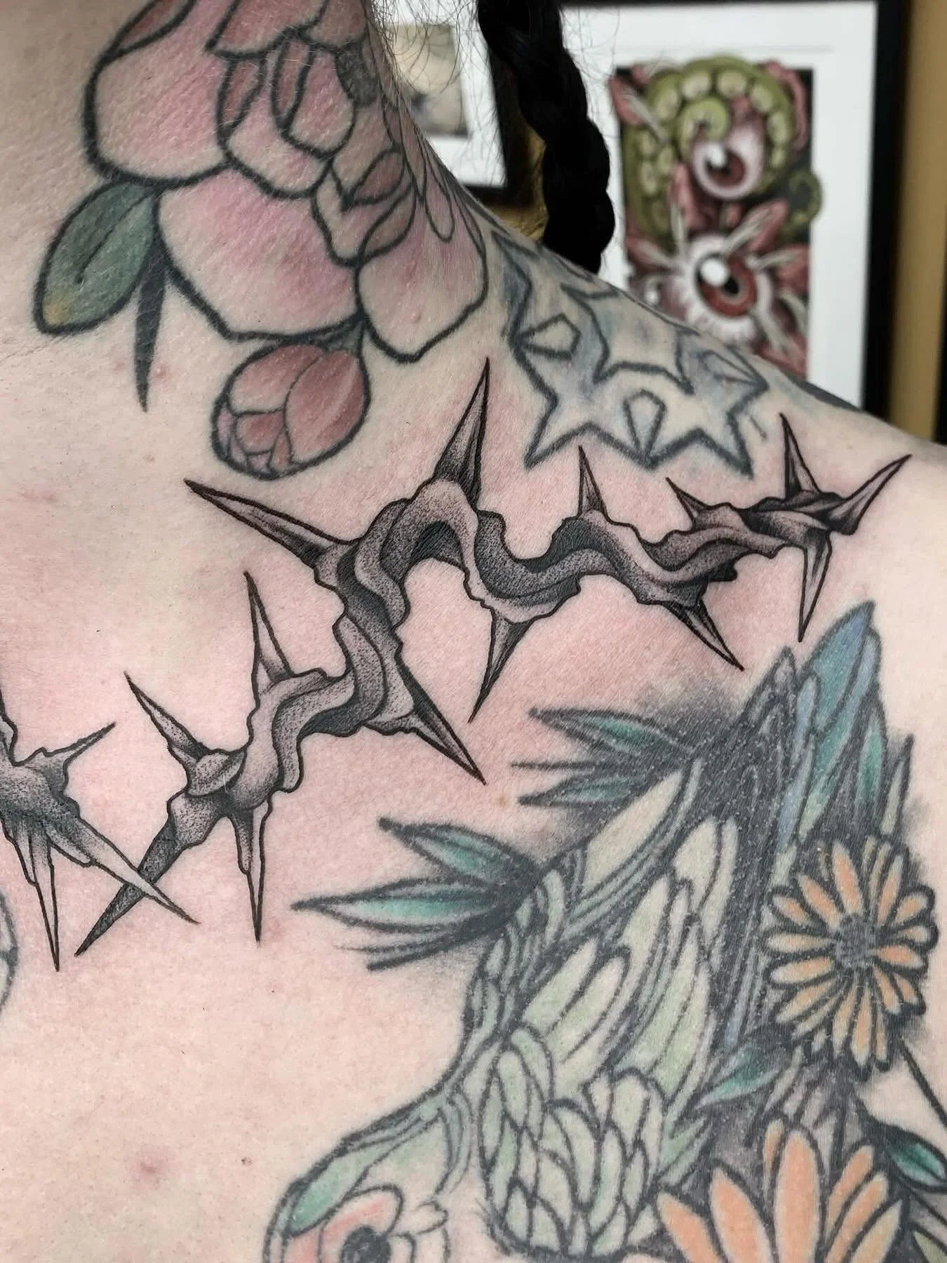 More jaggy bits from @ambergoldietattoo Amber is still offering a discounted rate as a junior artist, dm her to book in