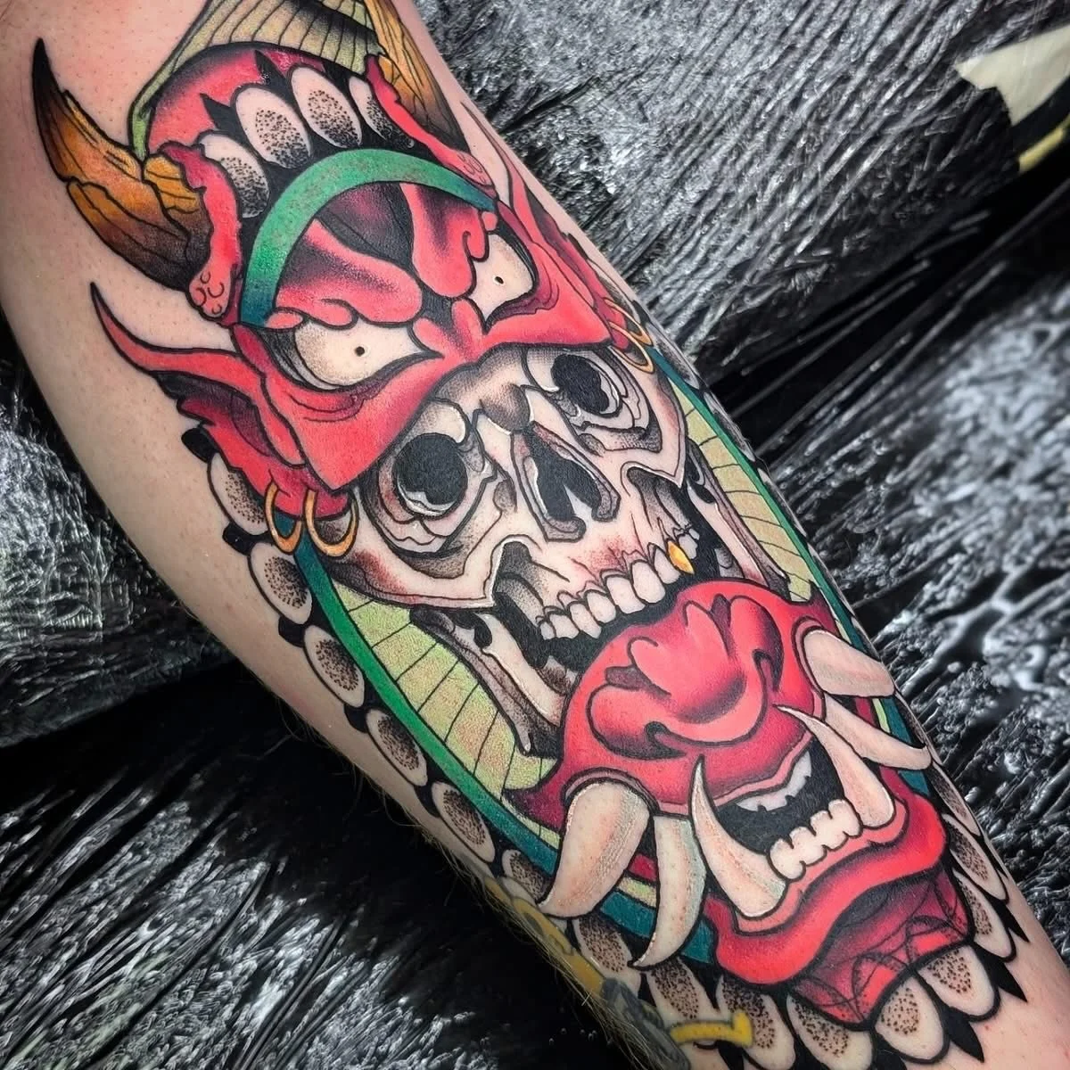 Shin tattoo done by our @shaunboytattoo