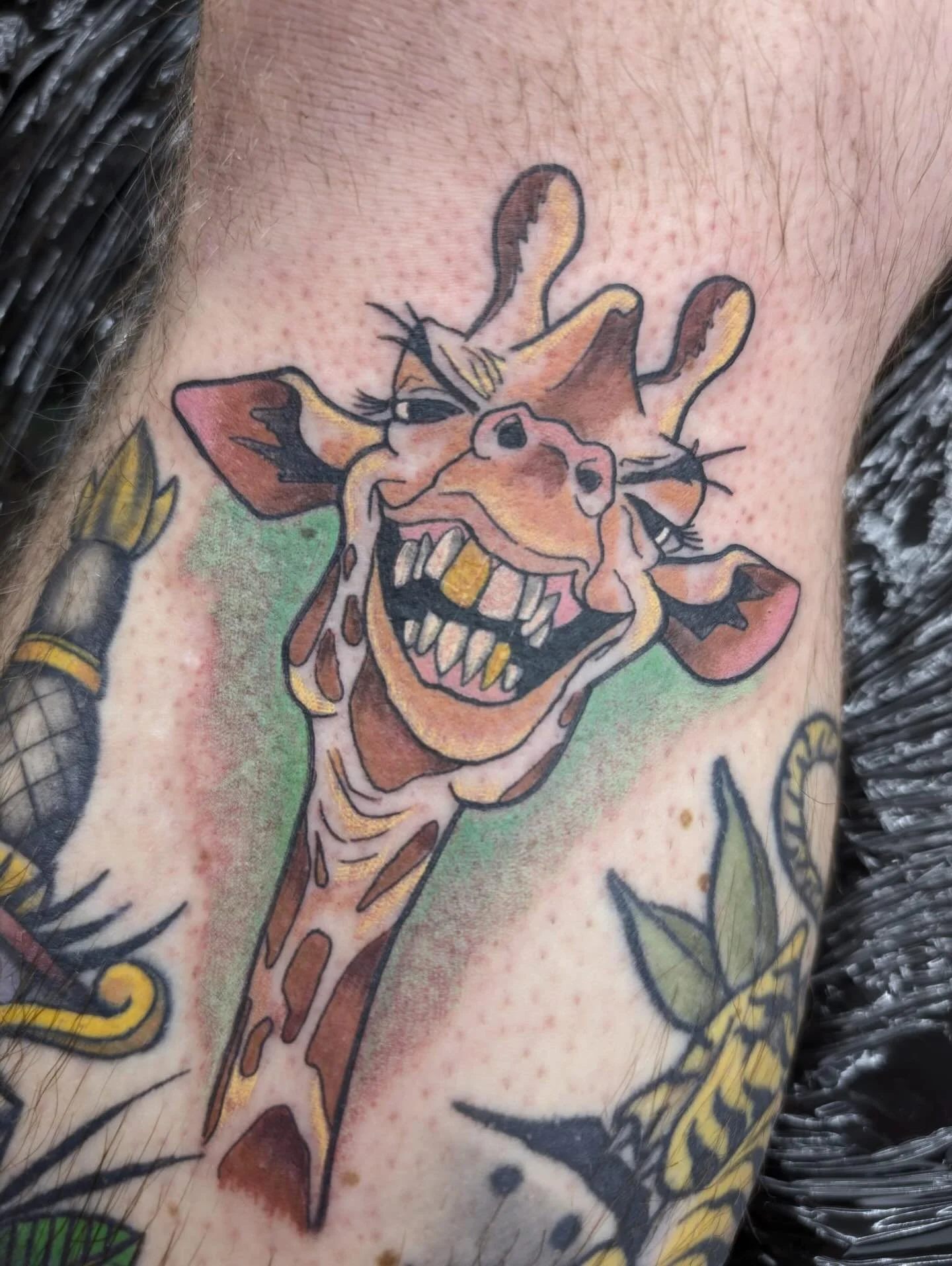 Giraffe tattoo by @shaunboytattoo82 Shaun has appointment spaces available in May and June
Dm him to book in or enquire 
#colourtattoo #giraffe #giraffetattoo