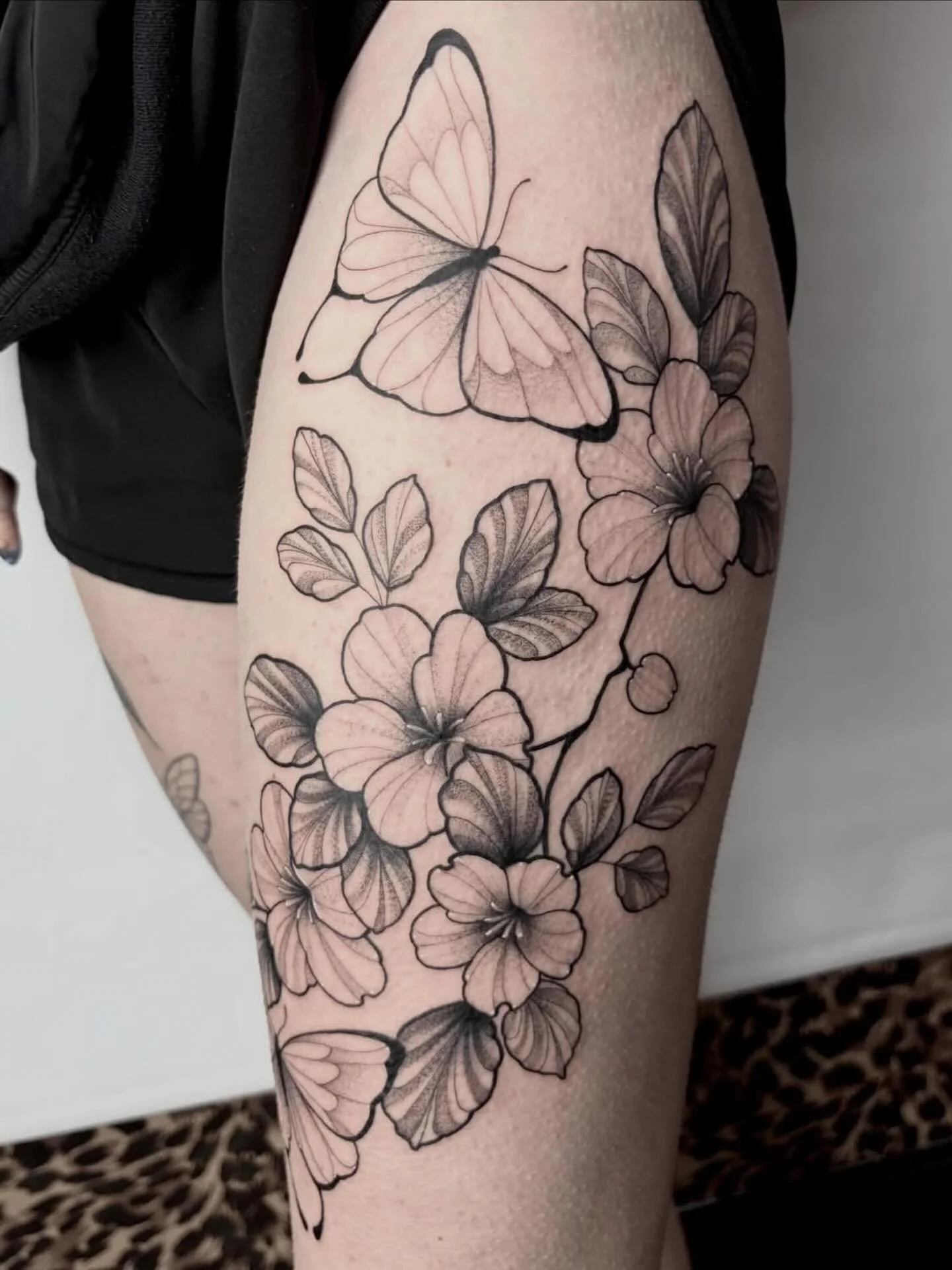 Floral butterfly tattoo by @ambergoldietattoo #butterfly #butterflytattoo #floraltattoo #flowerstagram