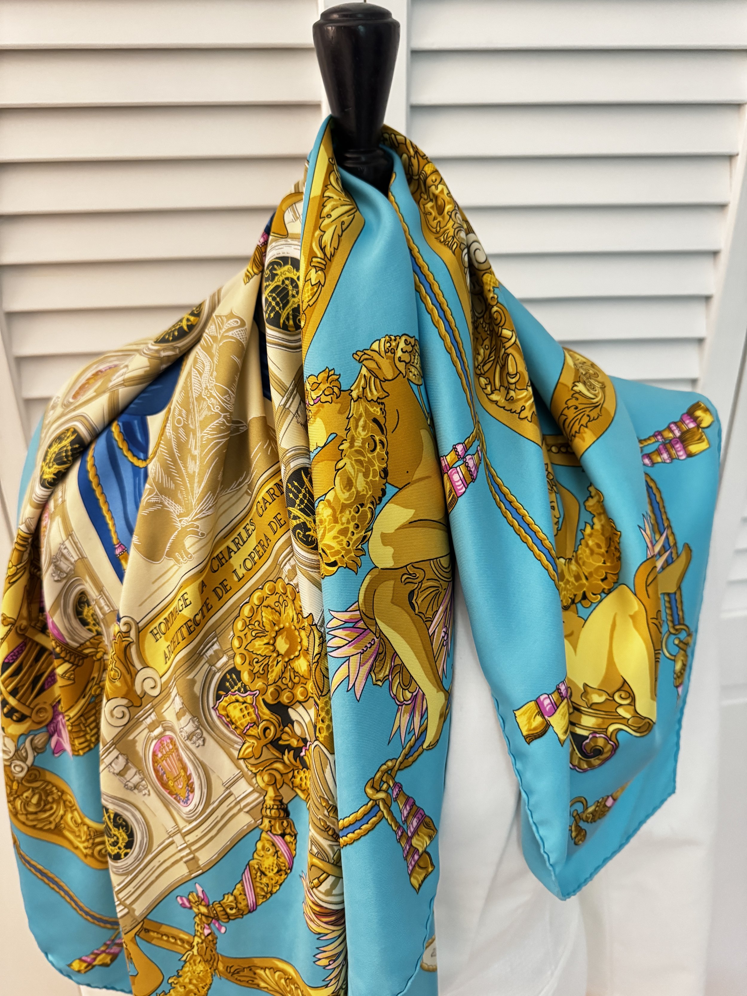 Hermes Hommage A Charles Garnier Architecte de L’Opera de Paris Silk Scarf