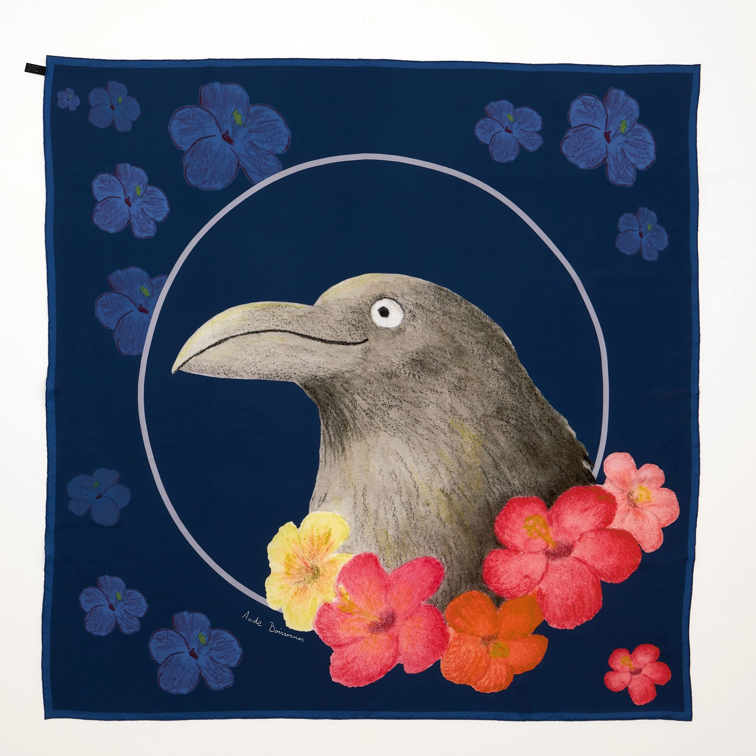 Grand foulard Corbeau