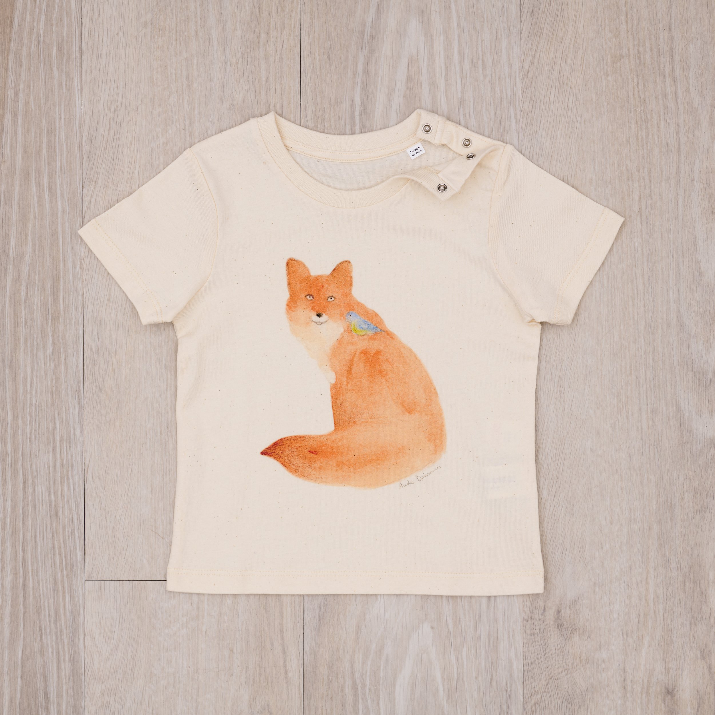 t-shirt-renard-bébé-zoom