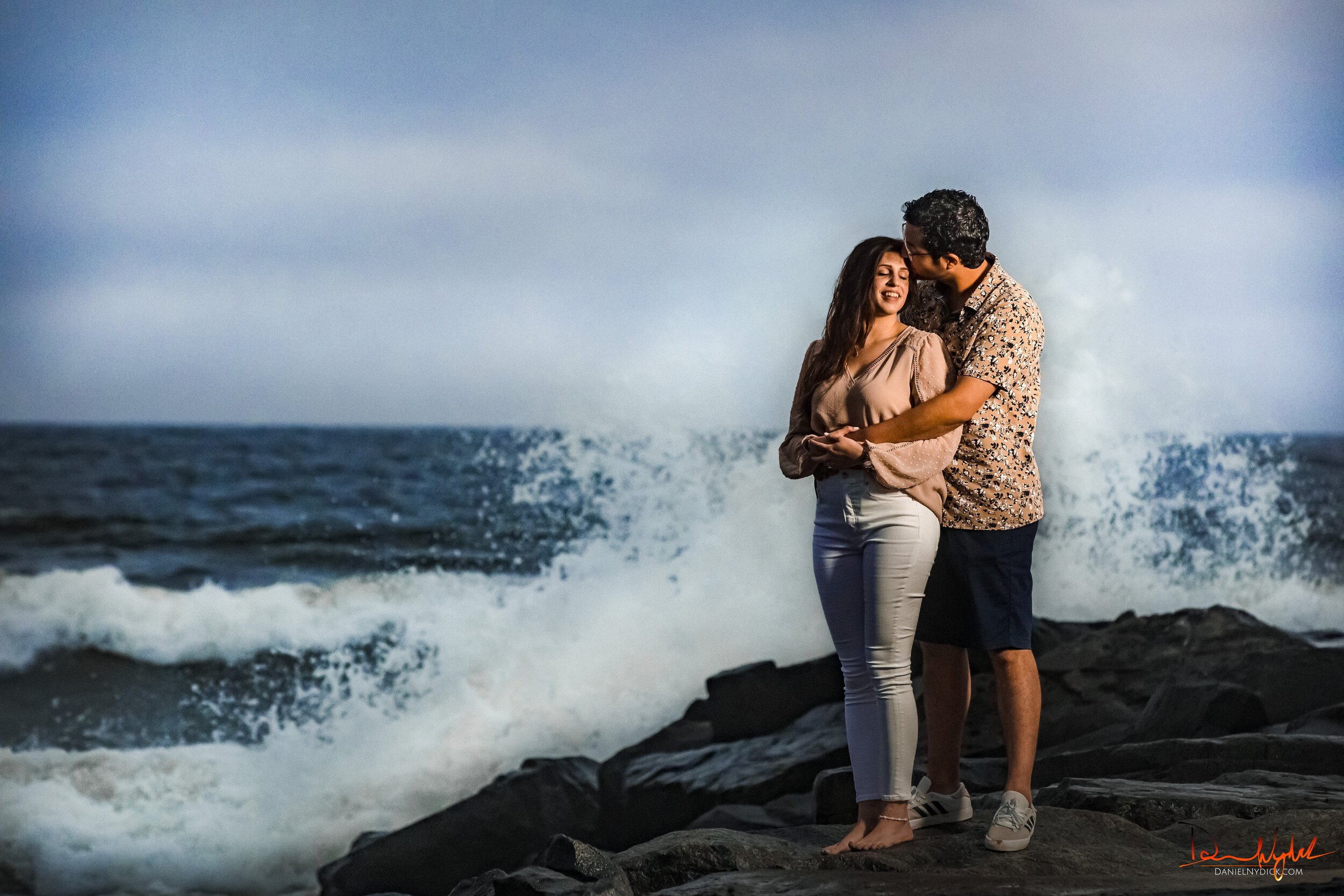 crashing waves asbury park engagement