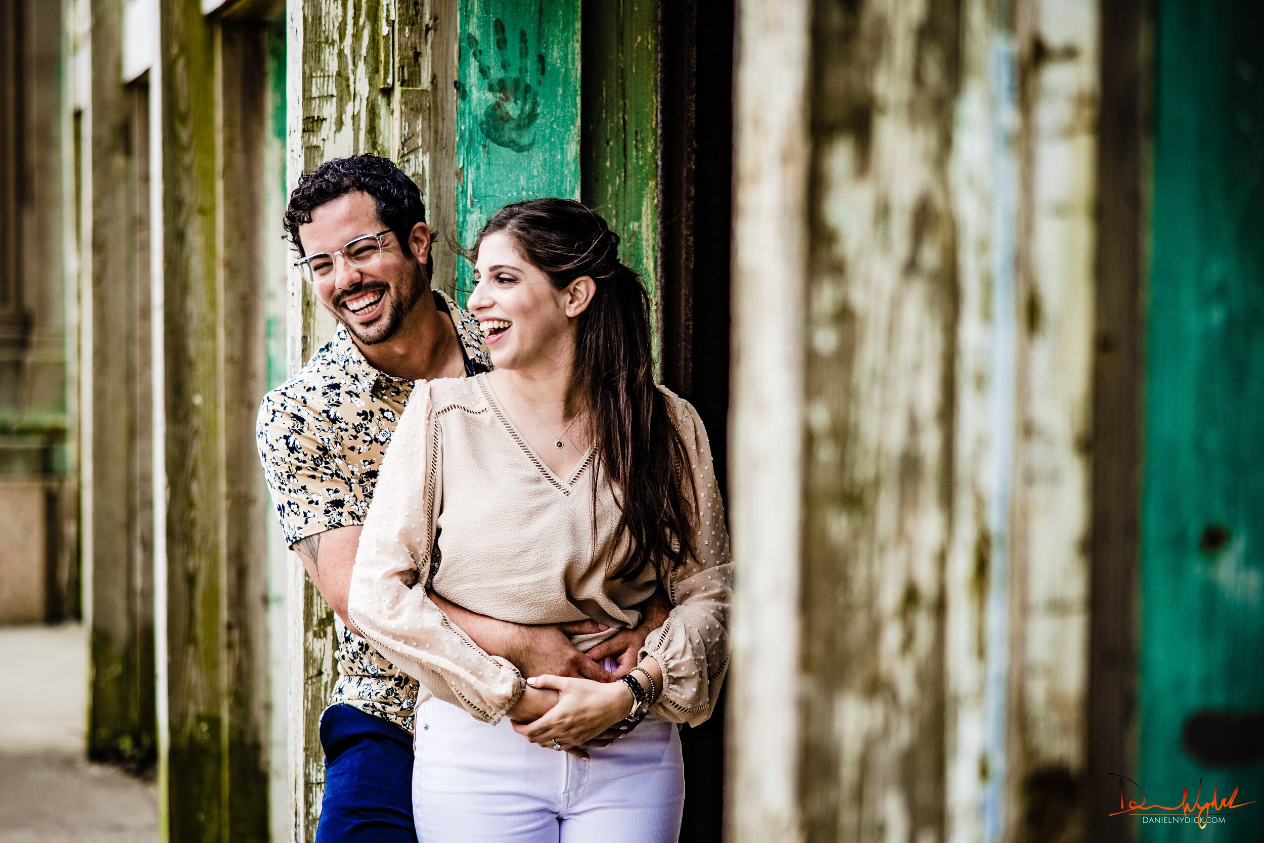 candind laughing couple