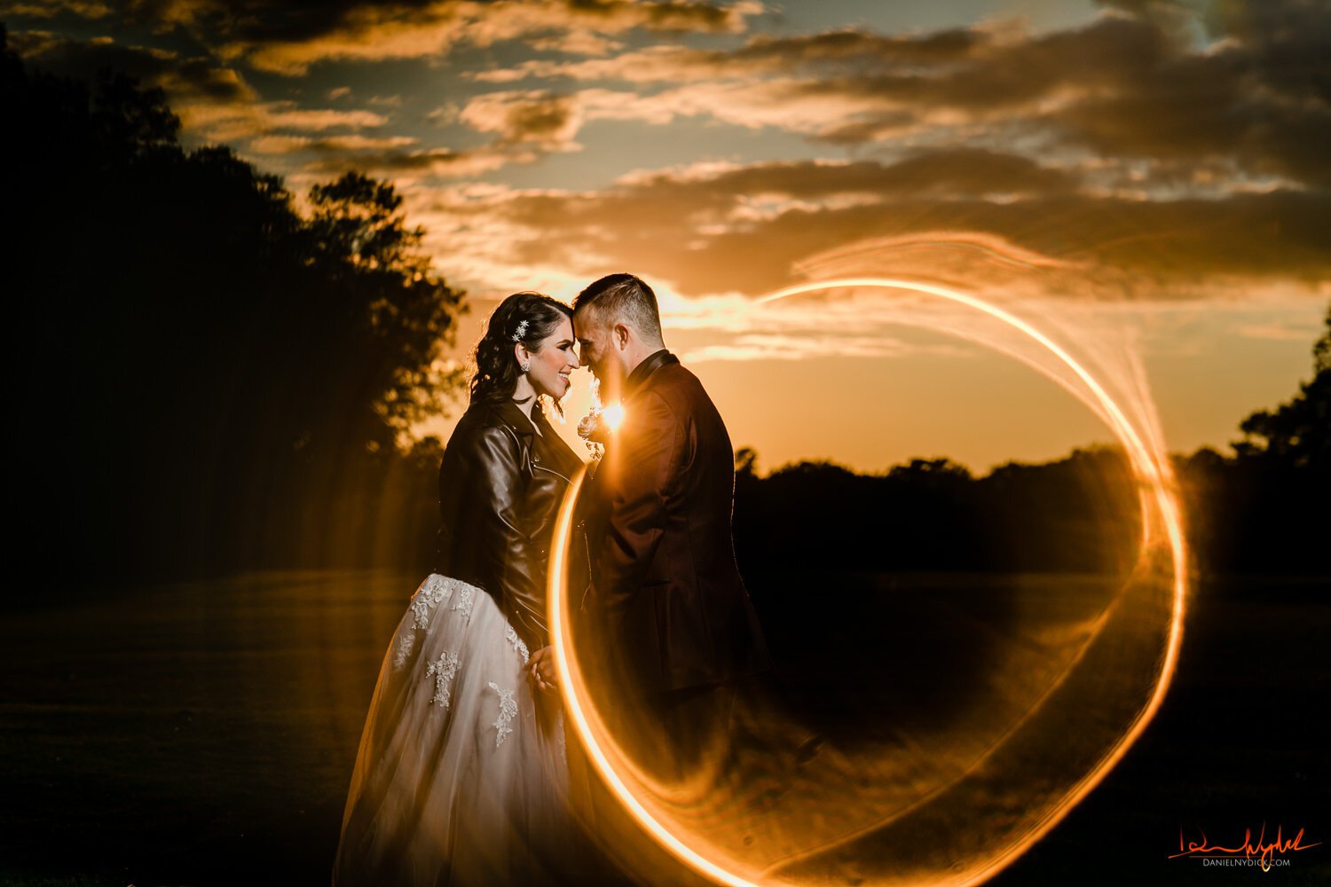 epic ring of fire silhouette nj wedding