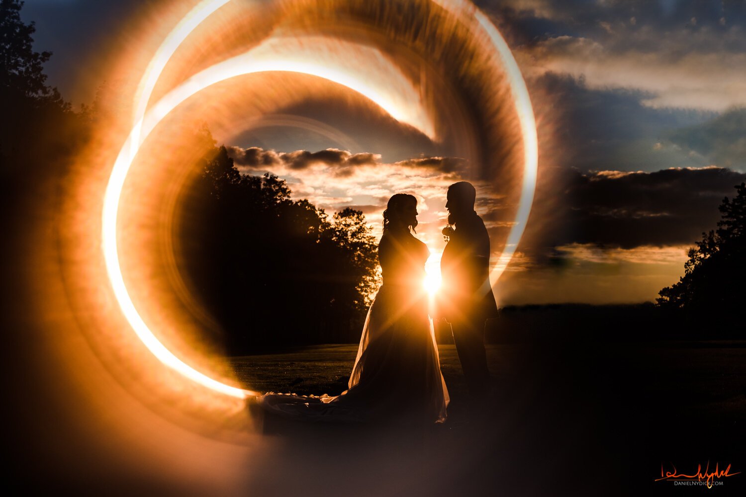 epic ring of fire silhouette nj wedding