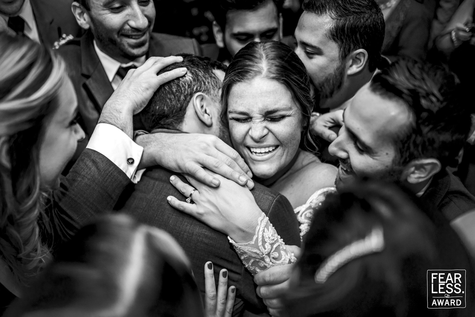 Fearless Bride Hugging Groom Daniel Nydick Wedding Photography.jpg