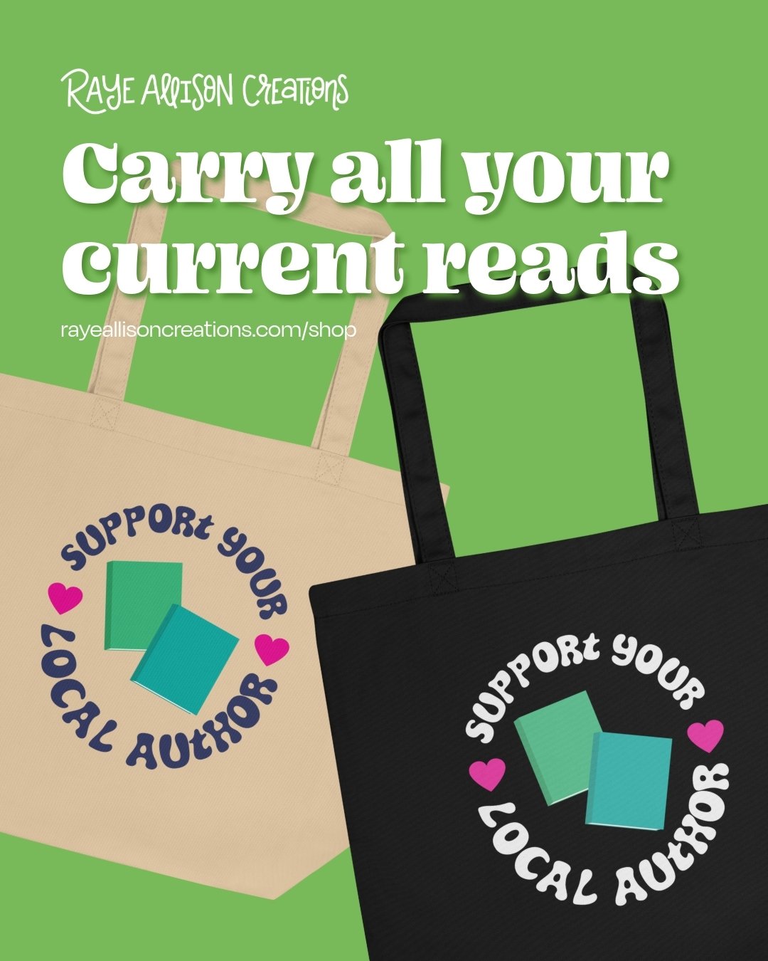 My new &quot;Support Your Local Author&quot; merch launched a couple weeks ago in my shop and I had so much fun working on this design.

You can get this design on a t-shirt as well as this tote bag that you can use to carry your author notes when yo