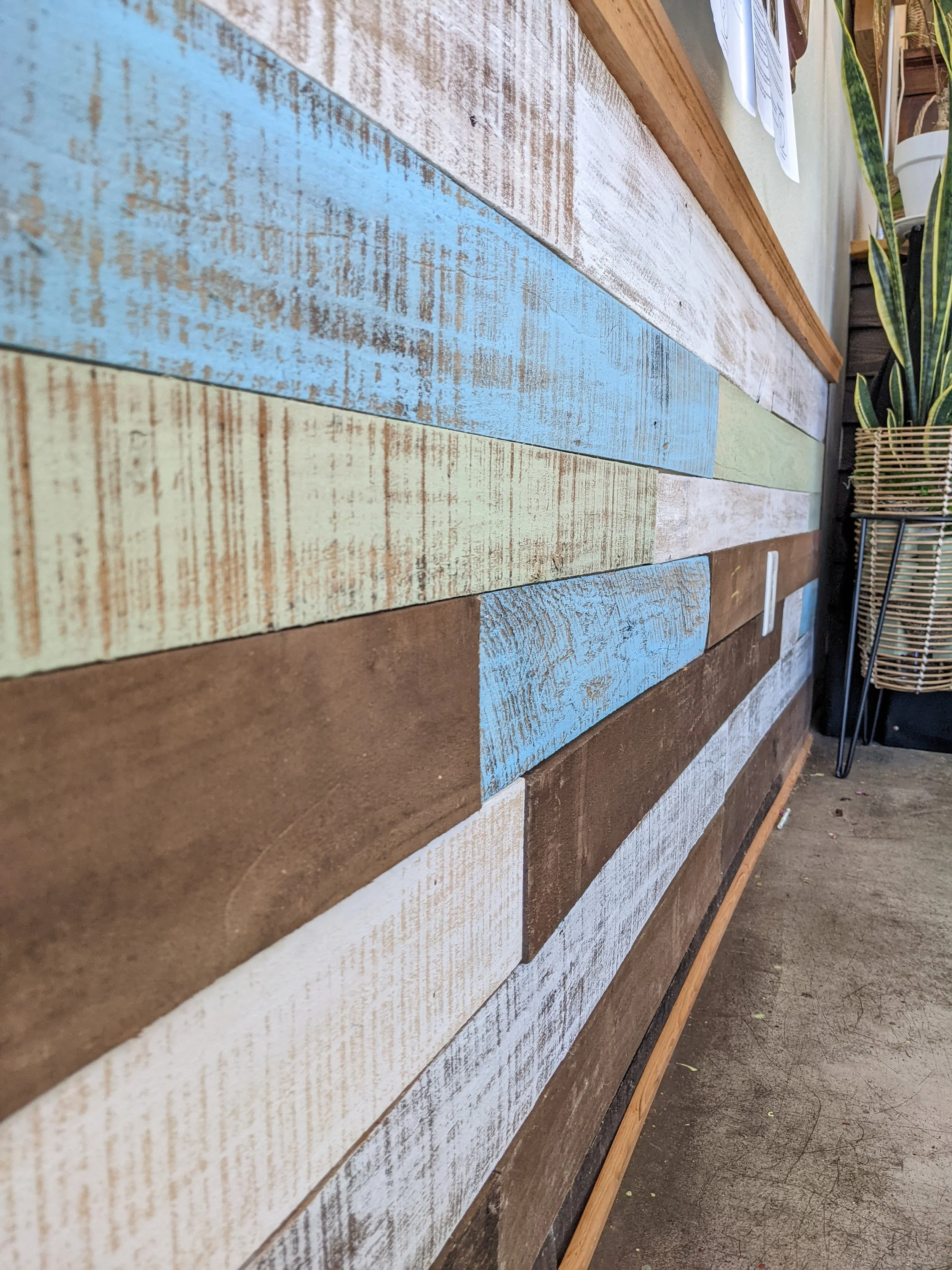 A durable and colorful waitscot material that radiates character!