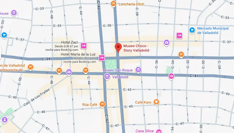 Mapa ubicación Choco-Story Valladolid