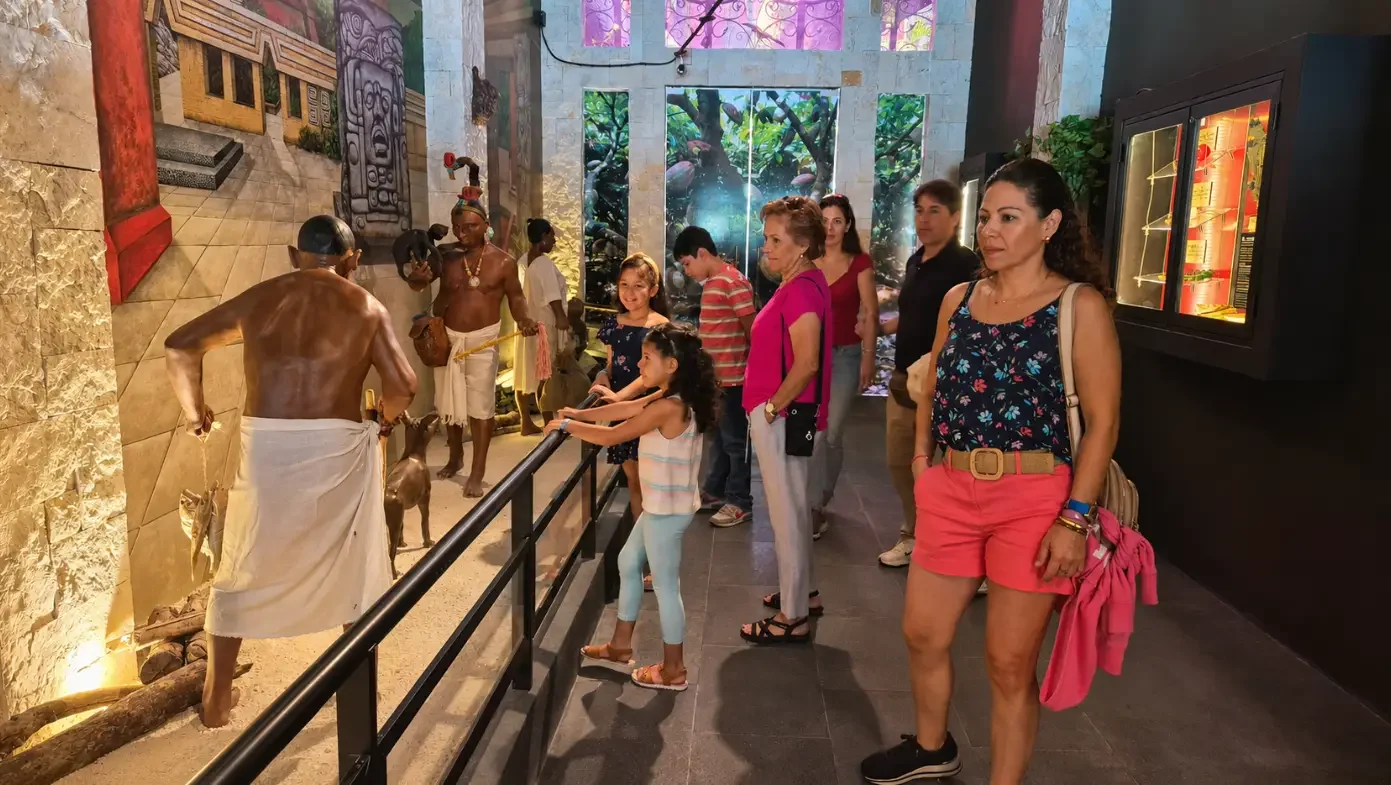 Interior del museo de chocolate Playa del Carmen