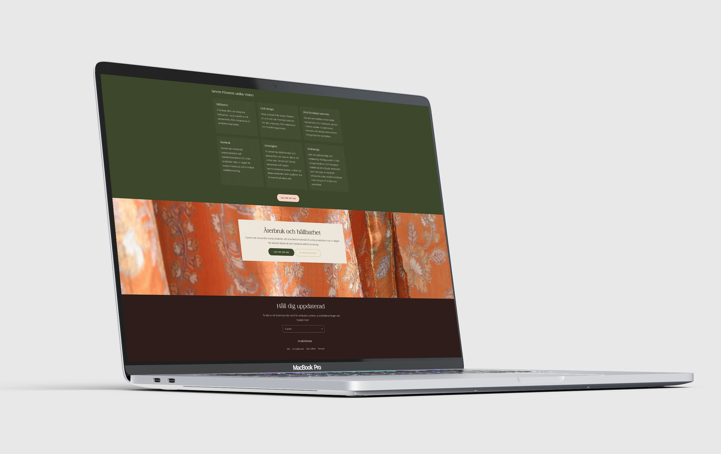 An image showing more details of the Seven Flowers webshop