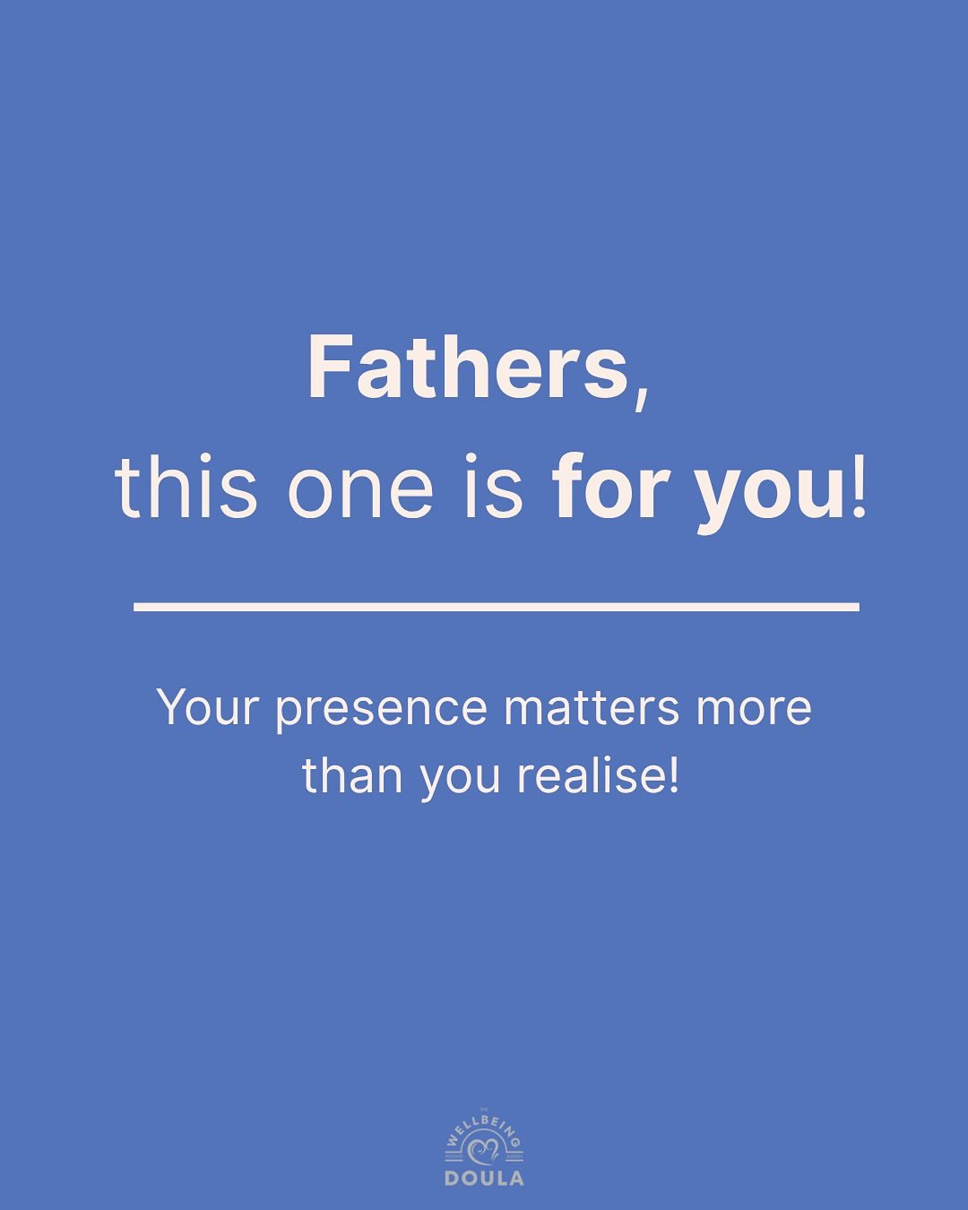 🧑&zwj;🍼Fathers, this one is for you ⭐️

Your partner is at the centre of this journey, but your role is unique and irreplaceable. 🫶🏻

For many mothers, having you present is exactly what she needs, no one else can be that person! ❤️

Taking care 