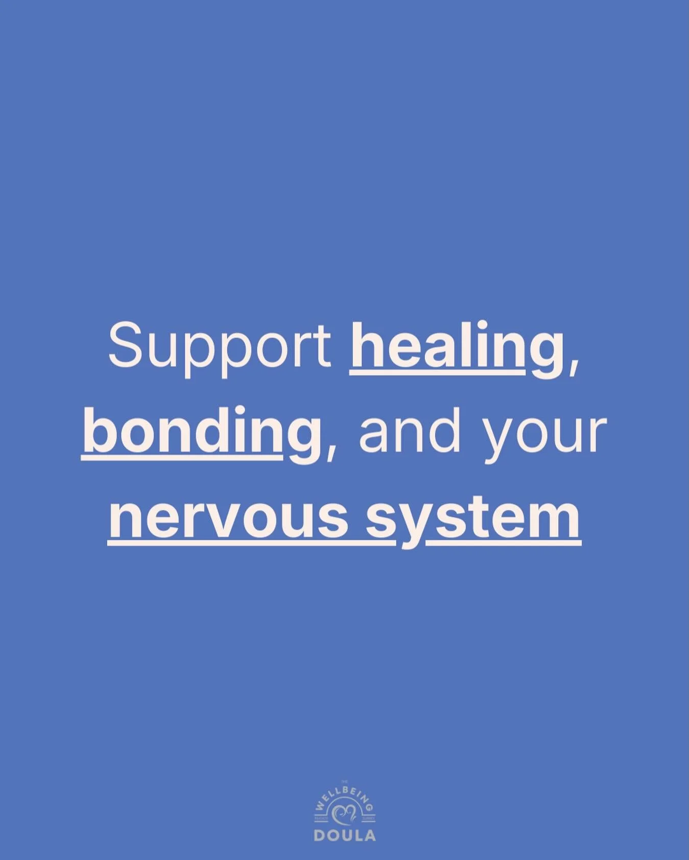 Support healing, bonding, and your nervous system 💛
&nbsp;
Slowing down in the early postpartum weeks is not doing nothing. Resting, pausing, and moving at your own rhythm actively supports healing 🫀, bonding with your baby 🤱, and regulating your 