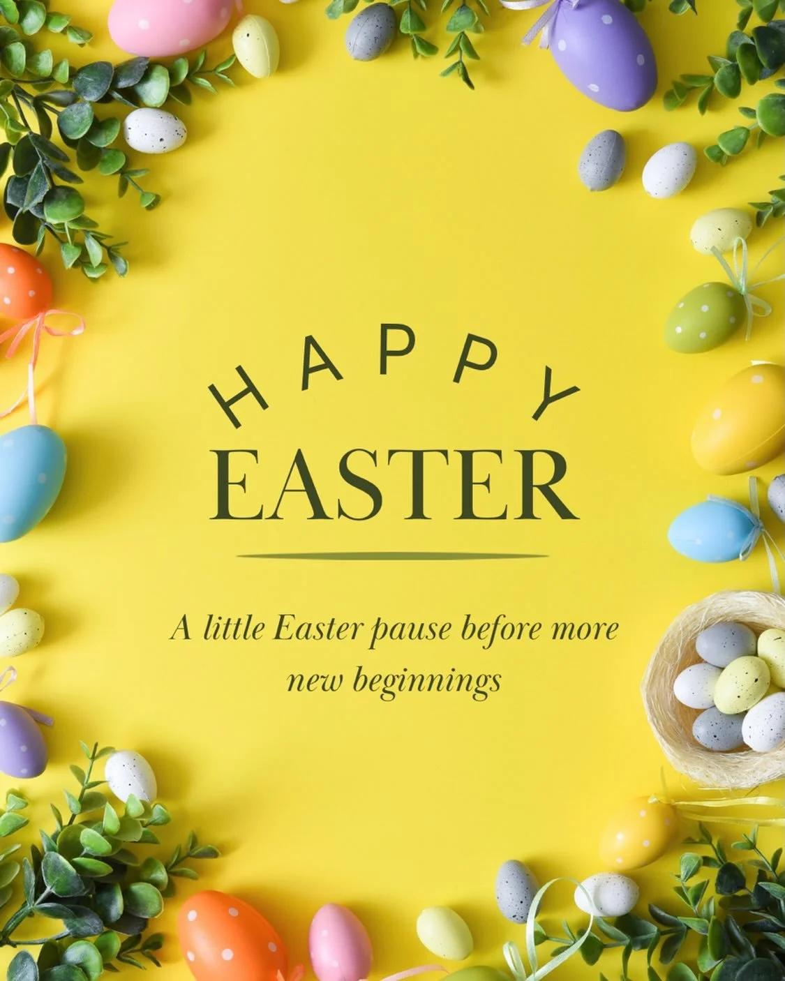 Taking a little Easter &ldquo;egg-scape&rdquo; with my family for the next couple of weeks 🐣☀️ 🥚 

I&rsquo;ll be a bit quieter on here while I soak up some much needed family time, but I&rsquo;m still very much here behind the scenes for all things