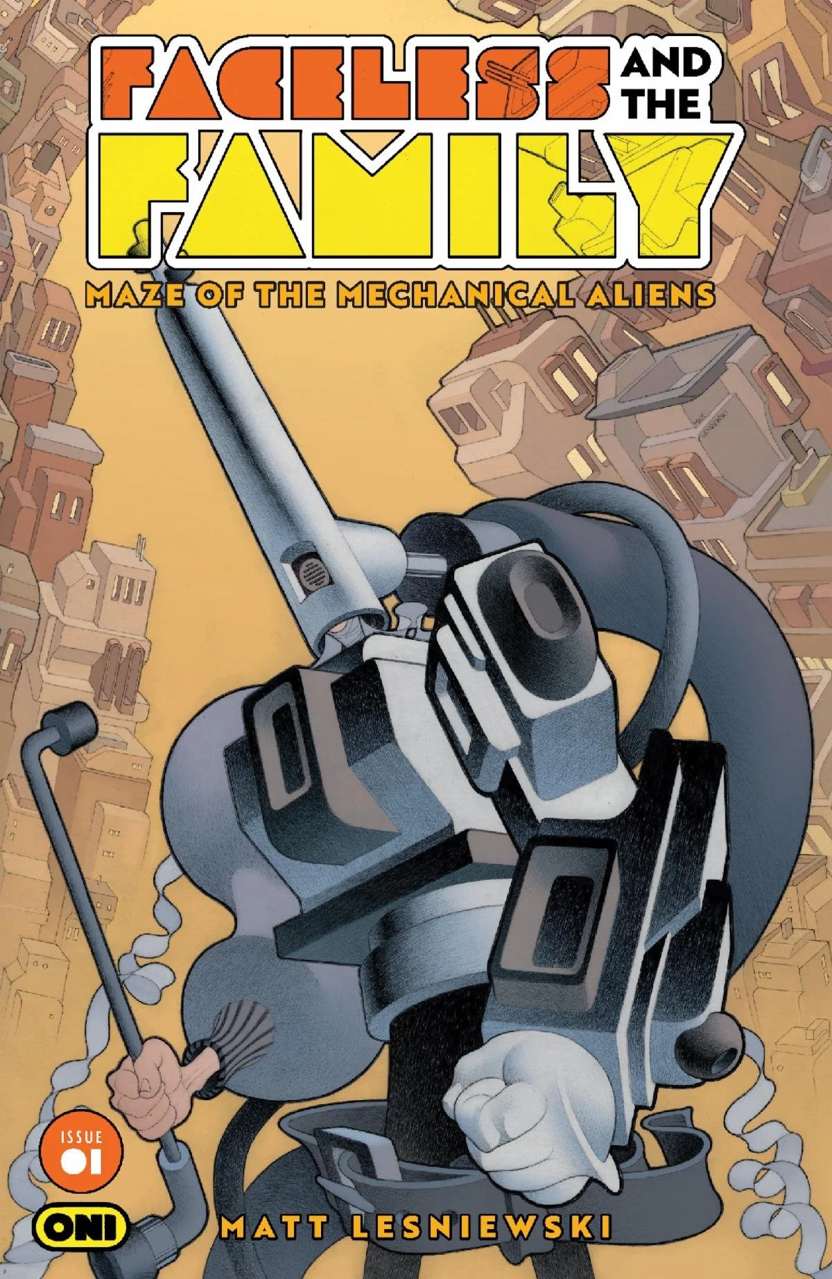 Eisner Award Nominee Matt Lesniewski’s Visionary Epic Returns in&nbsp;FACELESS AND THE FAMILY: MAZE OF THE MECHANICAL ALIENS #1 –&nbsp;Coming in July!&nbsp;