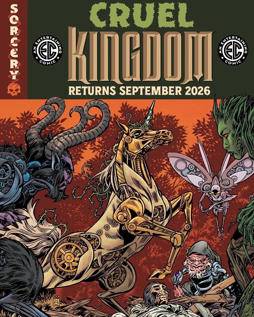 🪽EC COMICS&rsquo; CRUEL KINGDOM 2 #1🪽

COMING THIS SEPTEMBER!

Welcome back to the age of sadistic sorcery with all-new tome of deranged dark fantasy from David M. Booher (@davidmbooher ), Matt Bors (@mattbors ), Jude Ellison S. Doyle, Ryan Kelly (