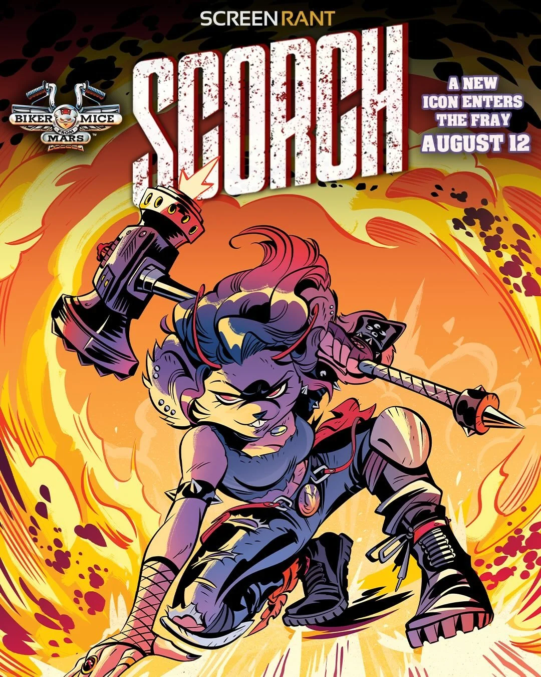🔥SWIPE TO SEE THE FIRST EVER PREVIEW OF BIKER MICE FROM MARS: SCORCH #1🔥

Enter: SCORCH &mdash; a mysterious new Martian rider with a past as dangerous as it is explosive. Is she friend or foe? What sinister secret connects her to Throttle, Vinnie,