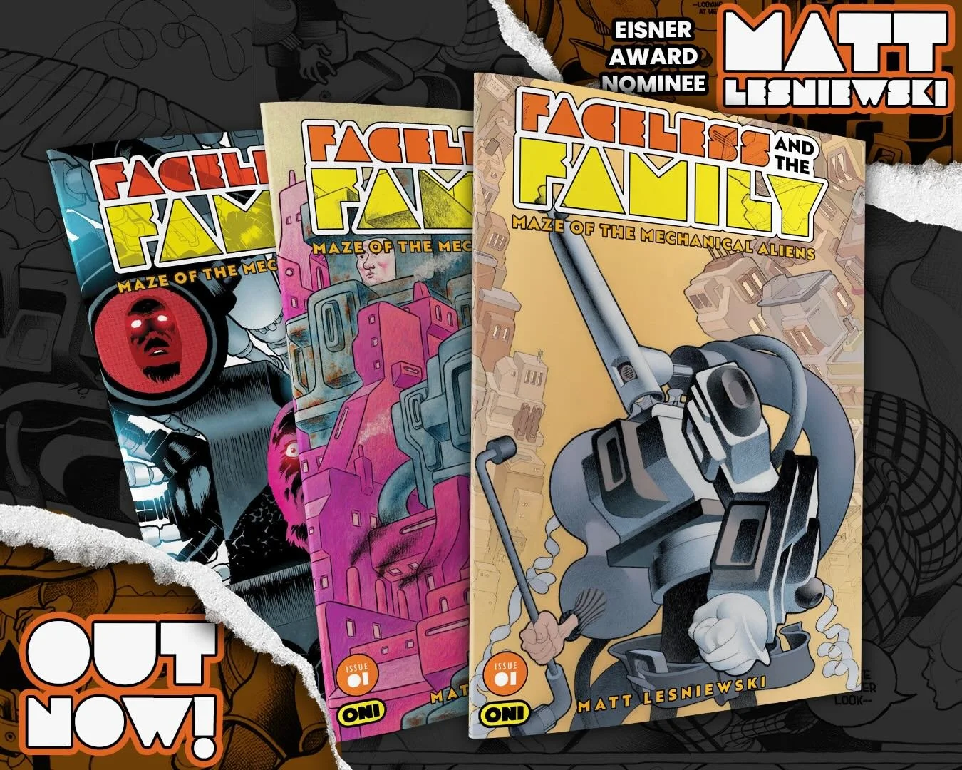 ⚙️FACELESS AND THE FAMILY: MAZE OF THE MECHANICAL ALIENS #1 IS OUT NOW!⚙️

Picking up with an all-new, self-contained adventure in the aftermath of 2024&rsquo;s FACELESS AND THE FAMILY, Lesniewski&rsquo;s next artistic tour de force chronicles the ad