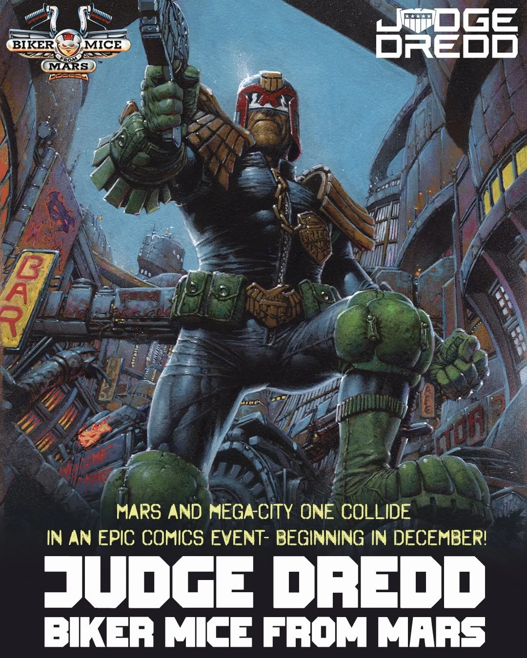 🏍️JUDGE DREDD / BIKER MICE FROM MARS #1 begins this December!🏍️

Dan Watters, Ryan O&rsquo;Sullivan (@ryanosullivanuk ), and Jordi Tarragona (@tarragonagarcia ) kick off the fight of the 22nd century!🐭

New merchandising partnership between Nacell