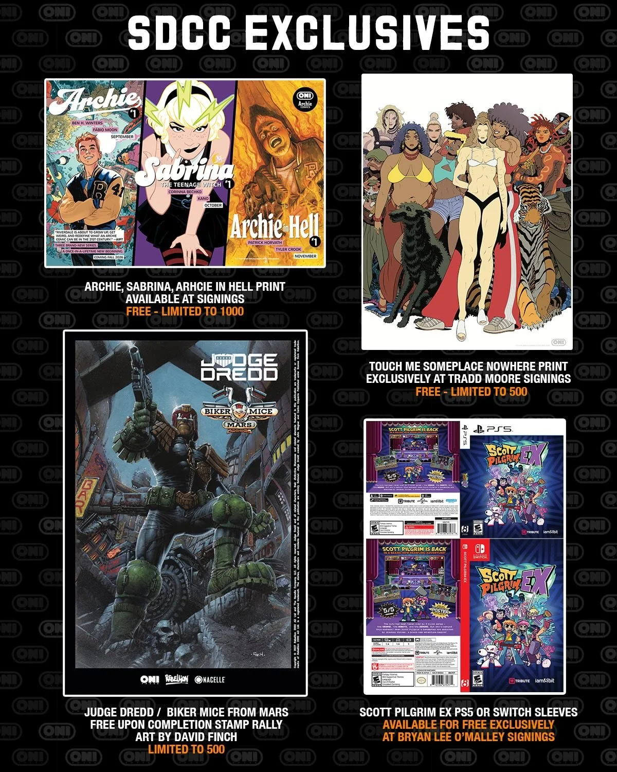 🗯️SDCC 2026🗯️

You&rsquo;ve seen the FORT PSYCHO COMIC IN A CAN &hellip; Now get ready for even more explosive exclusives for ARCHIE IN HELL #1, SUPER MONDO MEGA MUTTS #1, MIND MGMT NEW &amp; IMPROVED #1, and much, much more! 

Plus: limited quanti