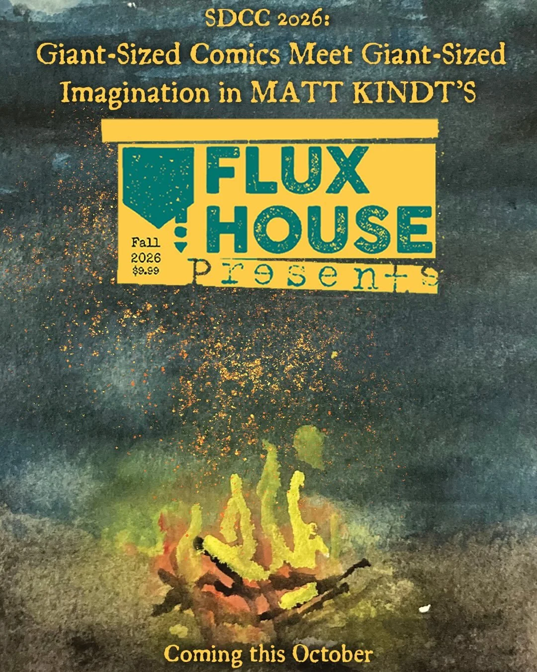 ◼️From Oni Press and Flux House&hellip;◼️

🌘FLUX HOUSE PRESENTS #1🌒

A new kind of quarterly comics experience coming in October &mdash; featuring 64 pages of awe &amp; mystery from superstar cartoonist @matt.kindt.for.real alongside legendary arti
