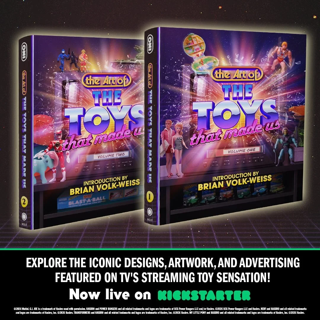 🟢NOW LIVE ON KICKSTARTER!🟢

⚡️THE ART OF THE TOYS THAT MADE US⚡️

Straight out of the hit streaming series, a new deluxe art book set to chronicle the history of the world&rsquo;s most iconic toy brands &ndash; featuring 💥Barbie, G.I. Joe, Hot Whe