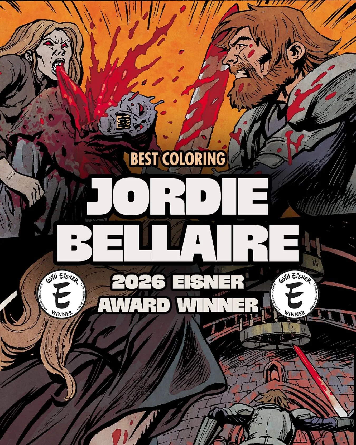 💥Congrats to Eisner Award-winning colorist JORDIE BELLAIRE!💥

Art pull from EC TORTURED HEARTS #1
Written/colored by JORDIE BELLAIRE
Art by @seba_cabrol