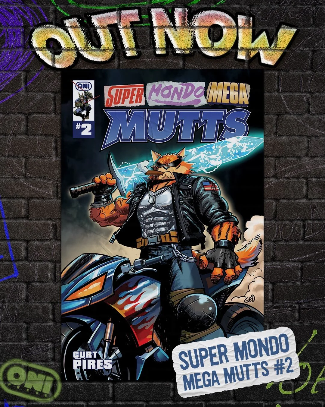 OUT NOW: 🦴SUPER MONDO MEGA MUTTS #2🦴

When the Mega Mutts&mdash;Wolf, Frankee, Freddie, and Griffy&mdash;step in to stop the Goo Gang from unleashing total mayhem on the streets of Los Angeles, they don&rsquo;t just save the day, they paint a targe