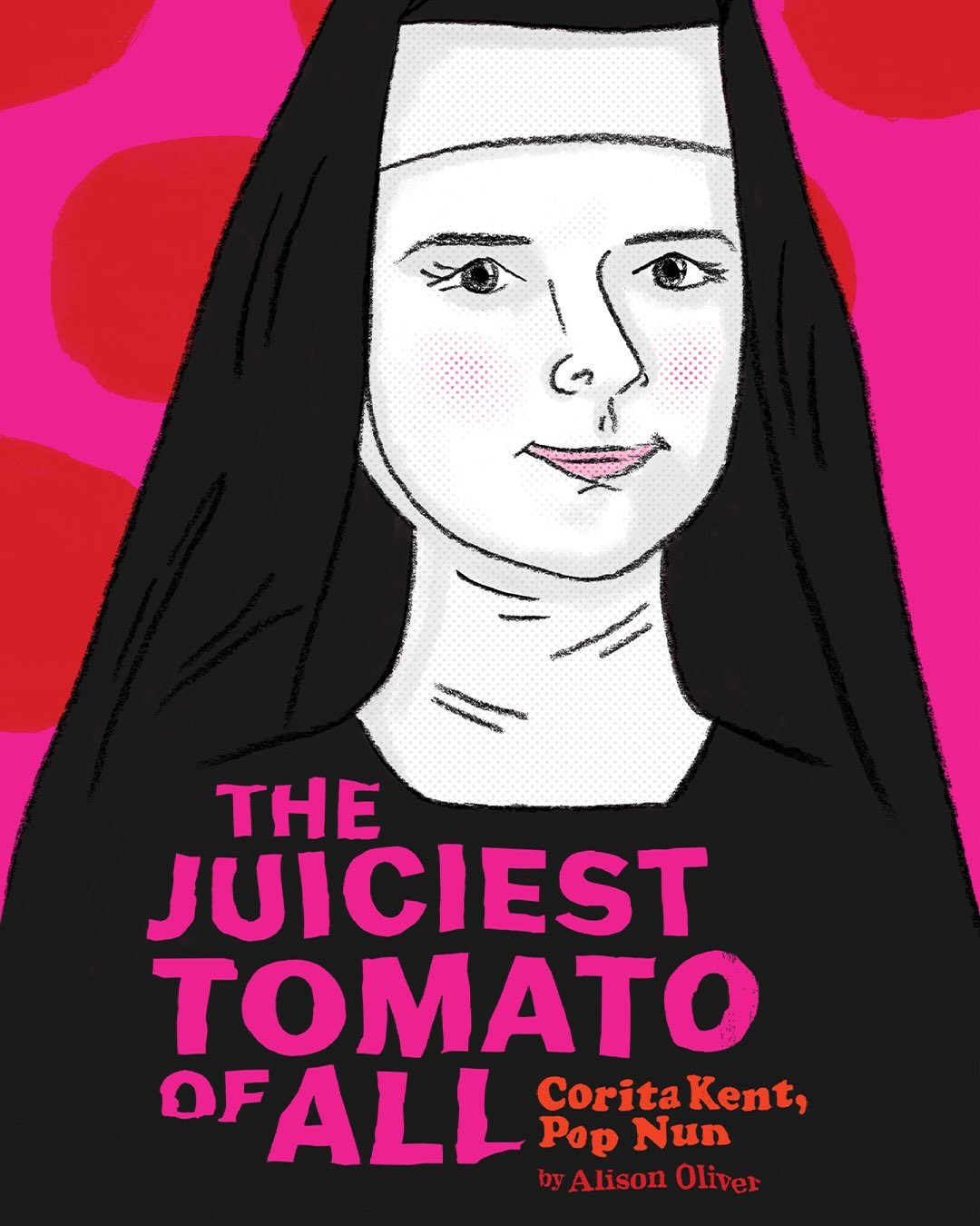 Unveiling: ‼️THE JUICIEST TOMATO OF ALL‼️ 

🍅A powerful graphic novel portrait of nun-turned-pop art sensation Corita Kent, by bestselling cartoonist @alisonoliverdesign 🍅

THE JUICIEST TOMATO OF ALL: CORITA KENT, POP NUN tells the inspirational st