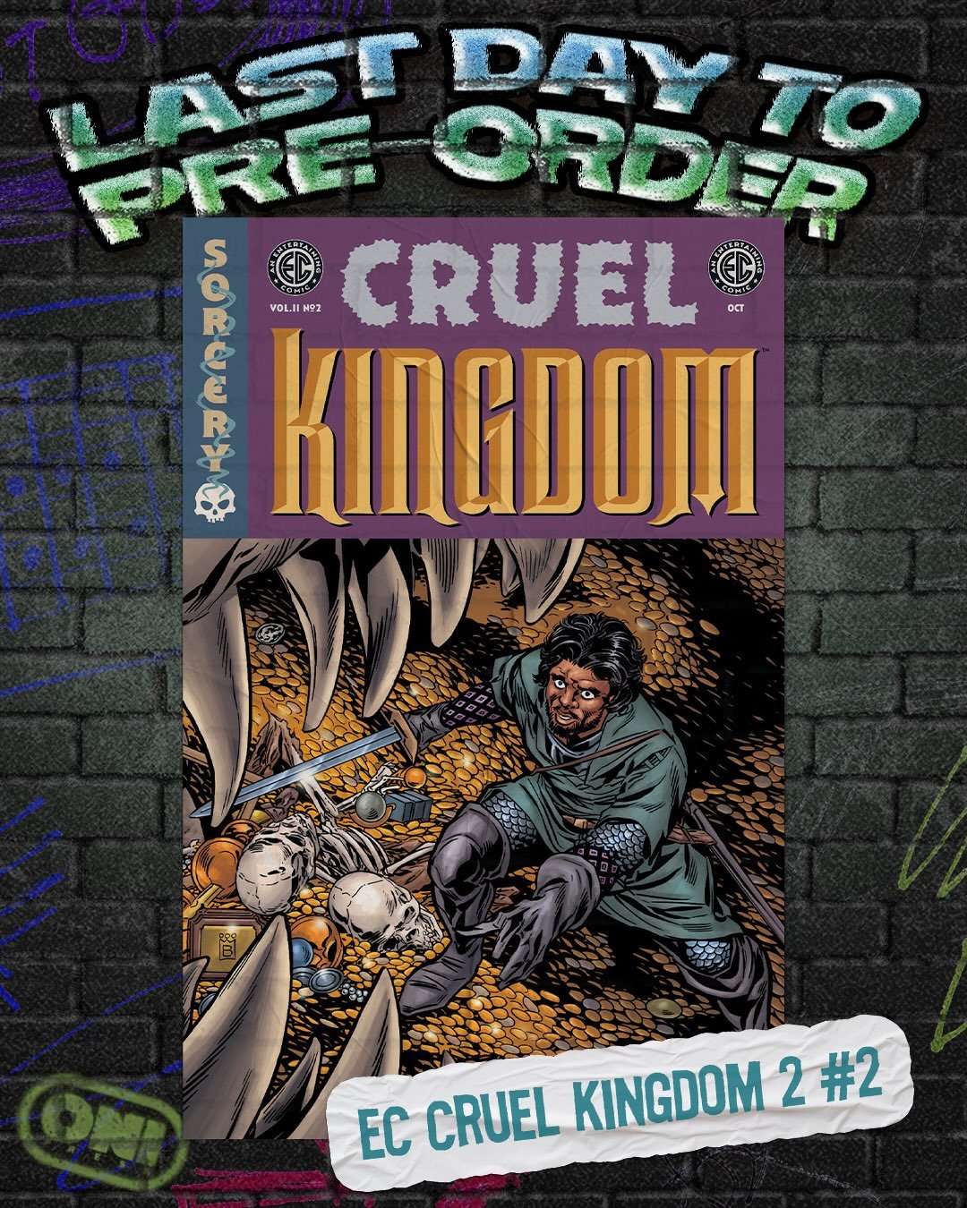 ‼️PRE-ORDER FROM YOUR LOCAL COMIC SHOP‼️

EC CRUEL KINGDOM 2 #2
✍️: @ishmahab @sarahgraley #JamesLowder
🖼️: @ramonfbachs73 @craig.a.taillefer #SOM
COVER A: @buckycomics 
ON SALE OCTOBER 14th

Kneel and beg for another ruinous day of existence... bec