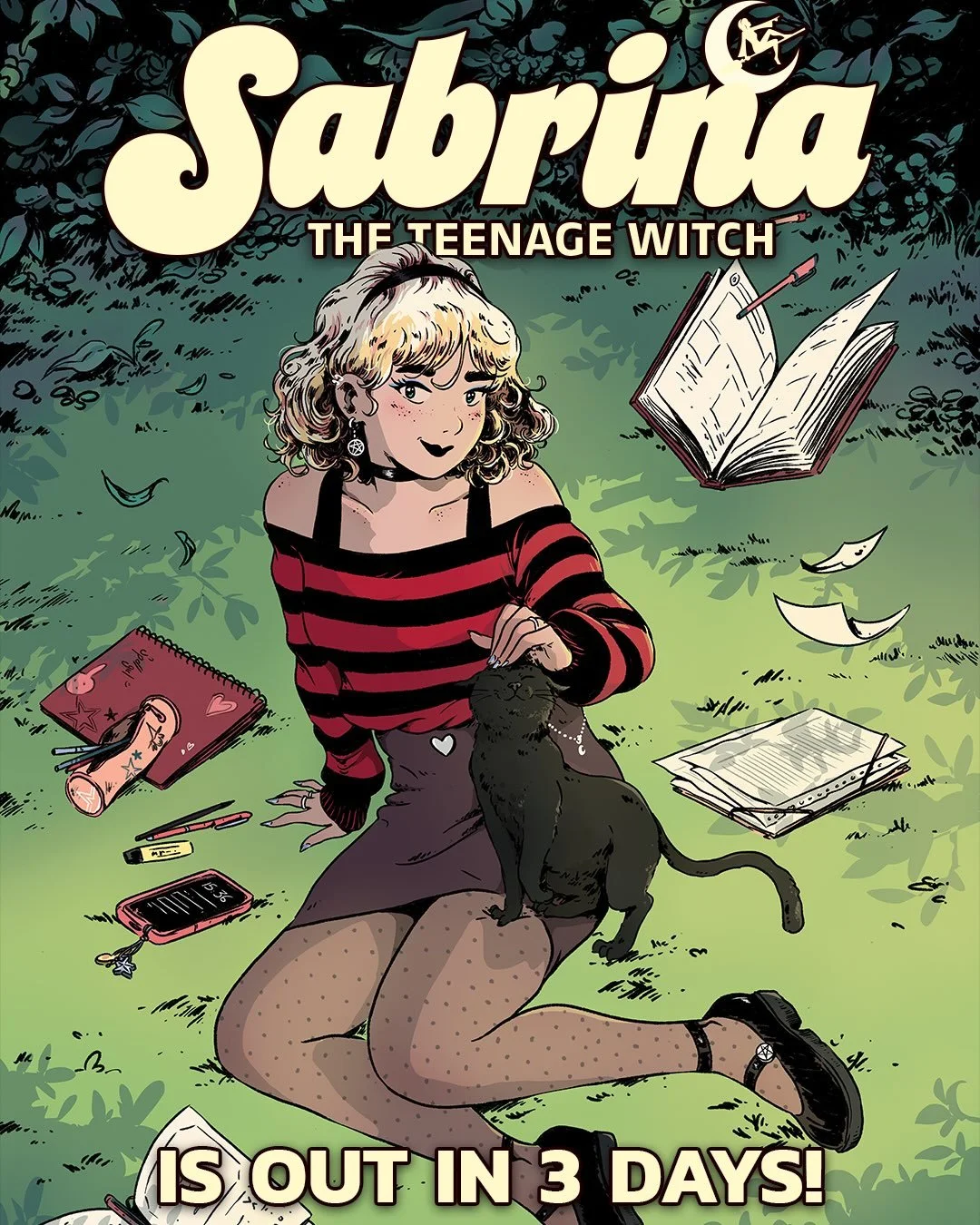 ✨THIS WEDNESDAY!✨

🐈&zwj;⬛SABRINA THE TEENAGE WITCH #1🐈&zwj;⬛
✍️: @corinnabechko
🖼️: @ensayografico
Ultimate Comics Retailer Exclusive Cover: @chlo_wski 

High schooler Sabrina Spellman is honing her craft one hex at a time and figuring out how to