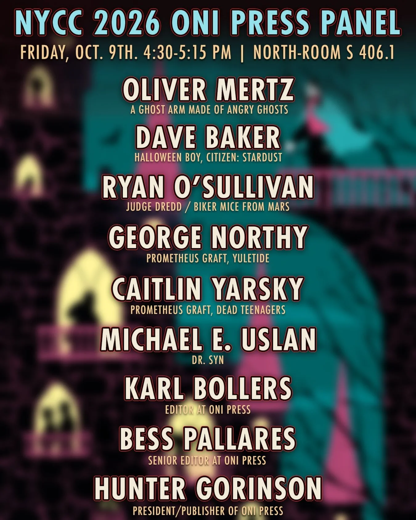 🔥NYCC &mdash; TODAY AT 4:30 ET!🔥

Join Oni staff and creators at the 2026 ONI PANEL from 4:30-5:15 PM ET in NORTH-ROOM S 406.1!📣

The countdown to 30 years of Oni Press starts right here at New York Comic Con as the groundbreaking publisher of Sco