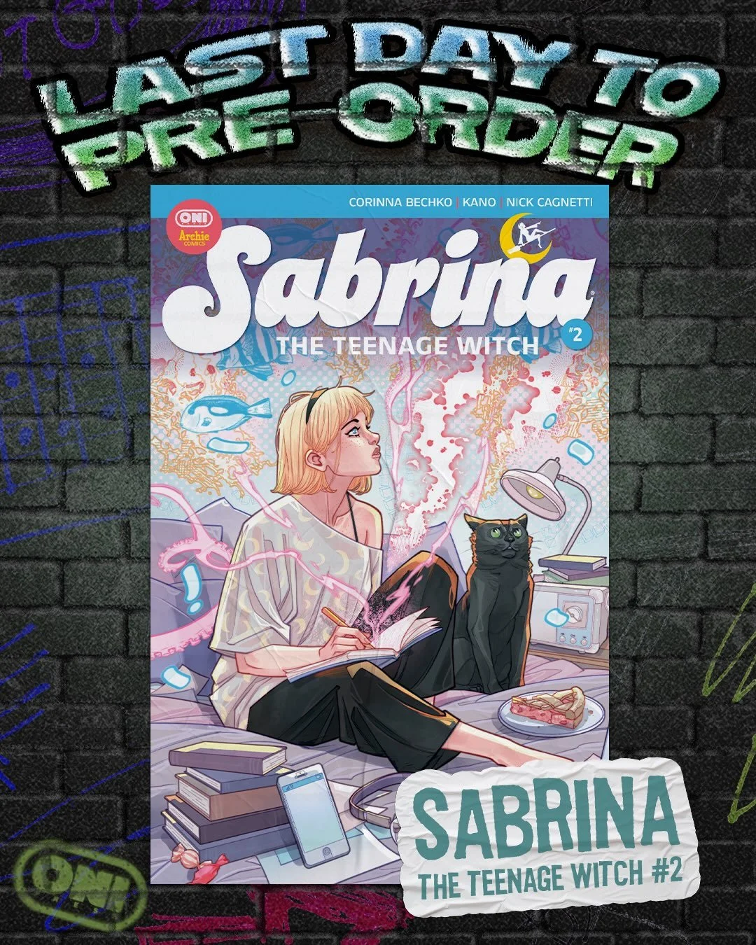 ☎️CALL YOUR LOCAL COMIC SHOP TODAY!☎️

Sabrina&rsquo;s writing her first grimoire... and she&rsquo;s just made one hell of a spelling error! From Hugo Award&ndash;nominated writer @corinnabechko and Eisner Award&ndash;nominated artist @ensayografico 