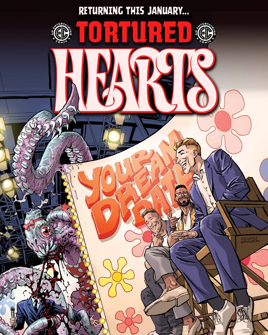 RETURNING THIS JANUARY...

💔EC TORTURED HEARTS 2 #1!💔

Just a few weeks before Valentine&rsquo;s Day, the infectiously infamous EC Comics is putting it all out there with our latest 56-page, splatter de spectacular celebrating heart-ripping, artery