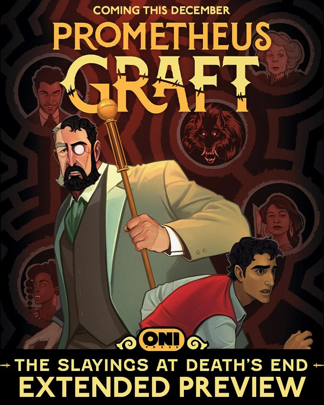 A monstrous new detective is born in 🔥PROMETHEUS GRAFT: THE SLAYINGS AT DEATH&rsquo;S END #1🔥 beginning in December!

Decades after his creation, the creature once known as Frankenstein&rsquo;s Monster has reinvented himself as Europe&rsquo;s most 