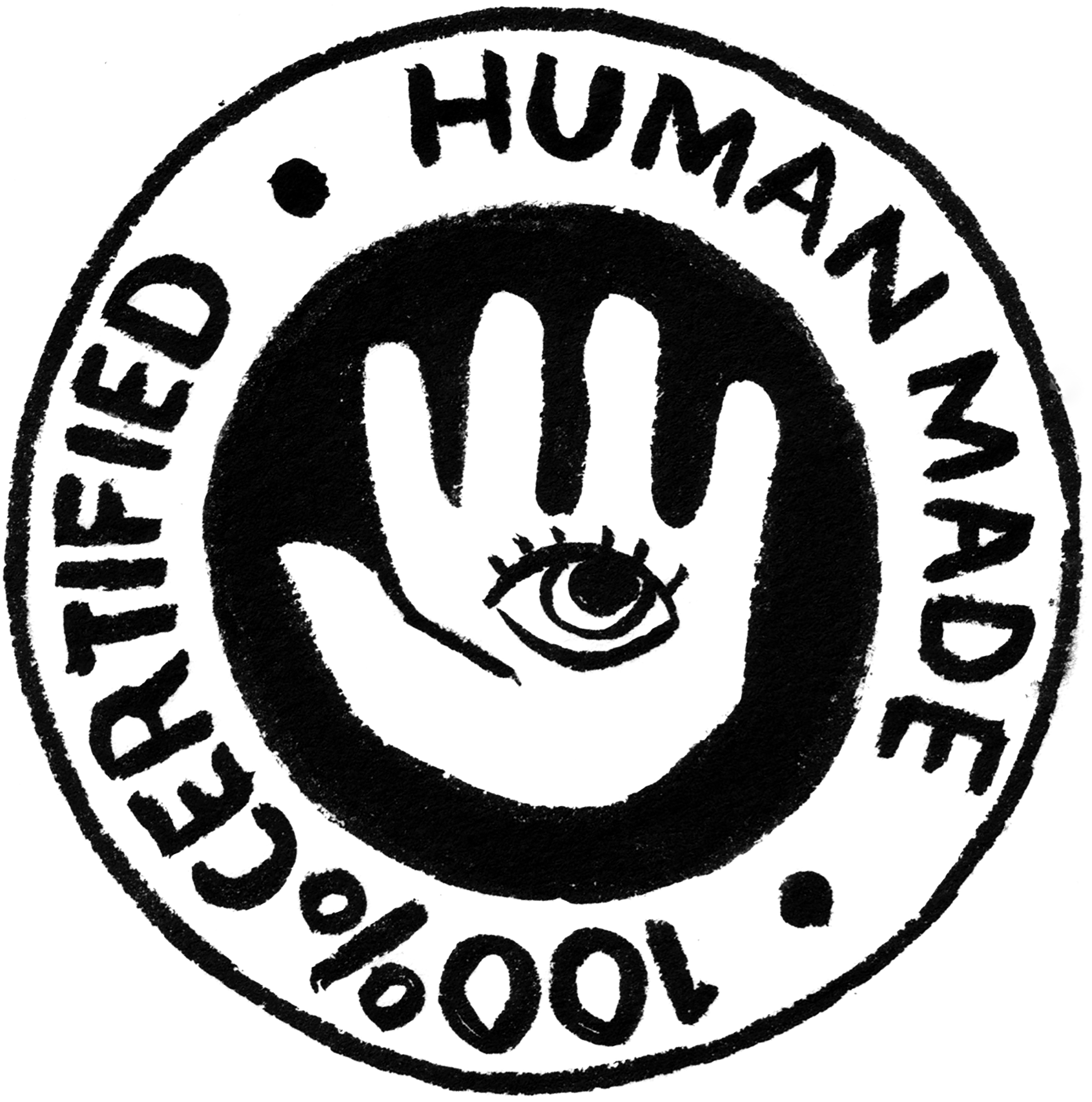 100% HUMAN-MADE LOGO