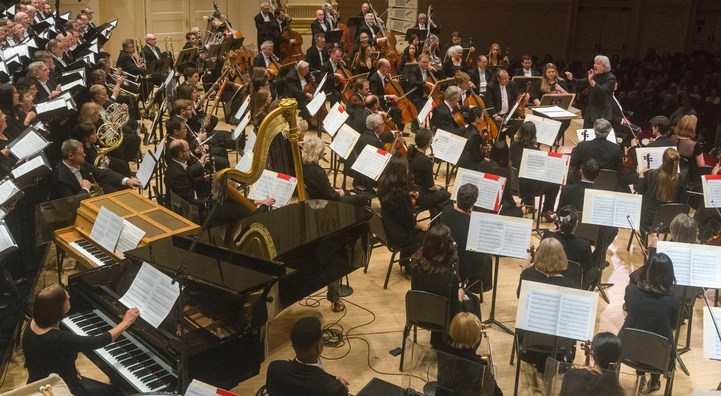Pacific Symphony Orchestra, orchestra members playing