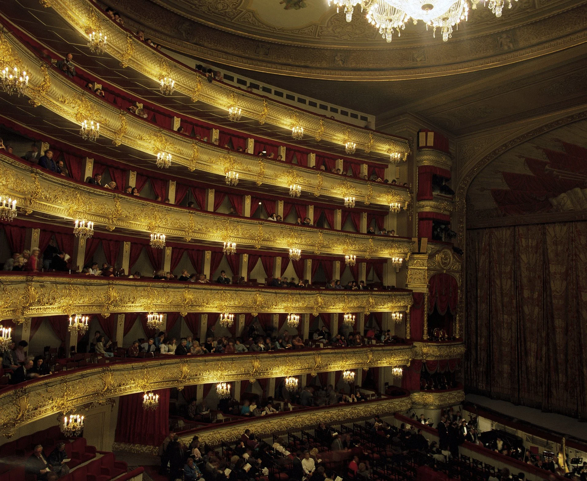 People in an opera hall
