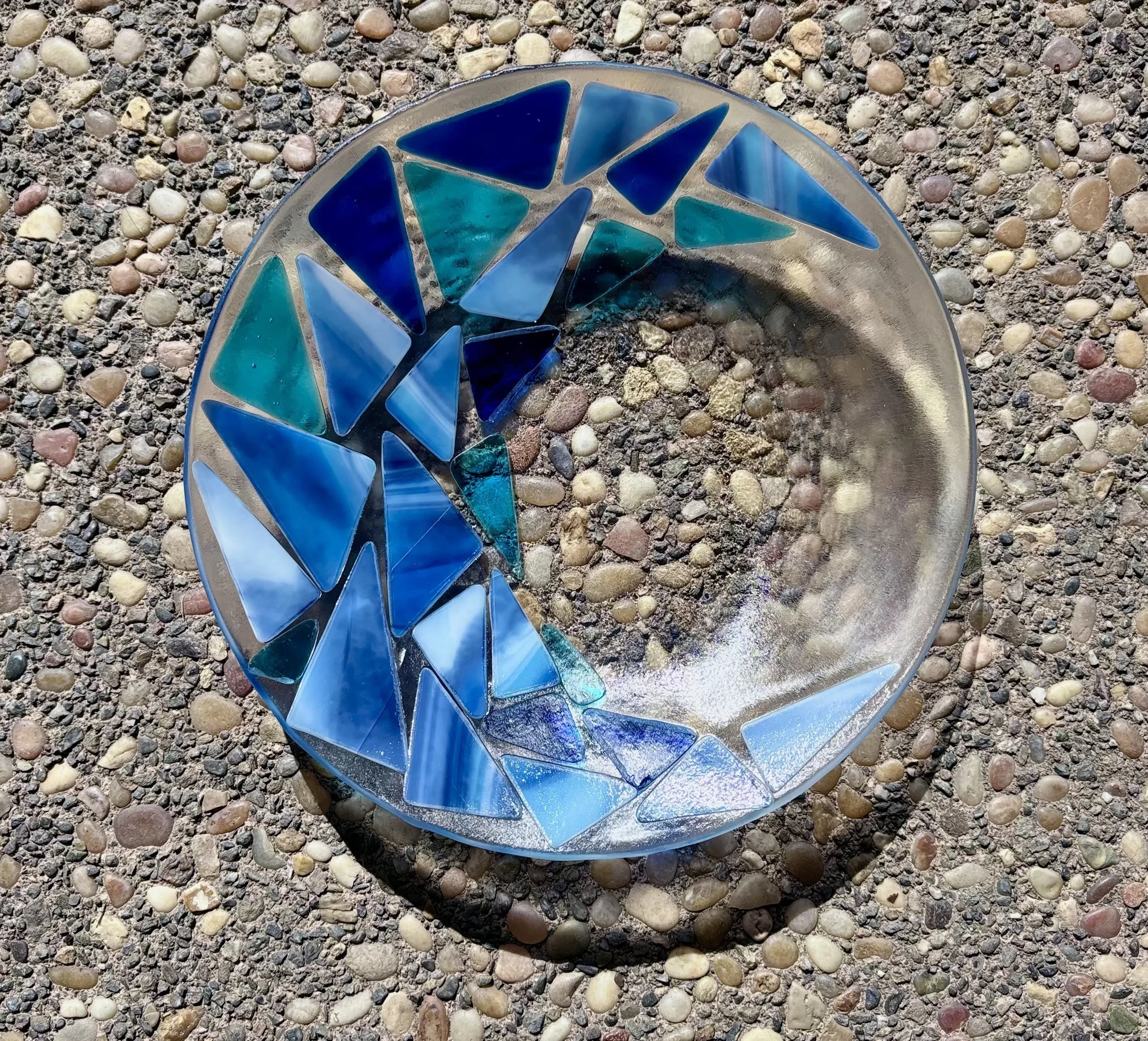 nine inch fused glass bowl