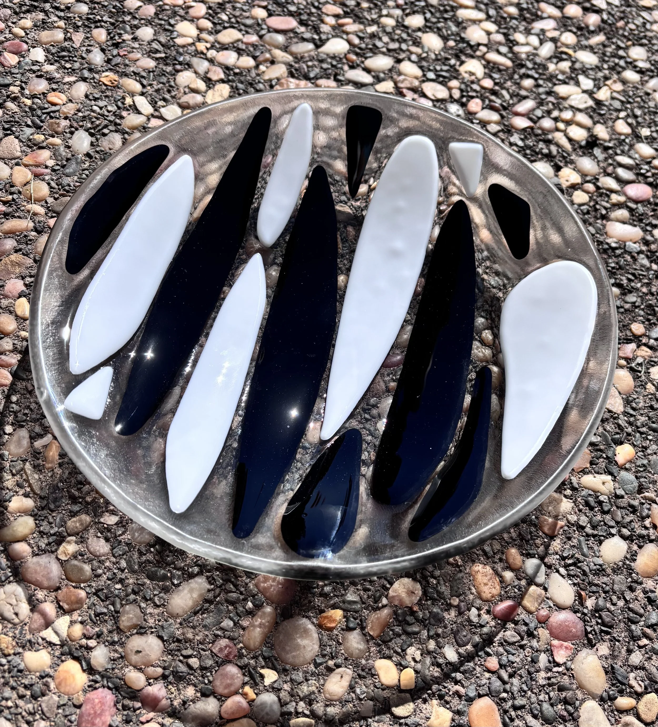 nine inch fused glass bowl