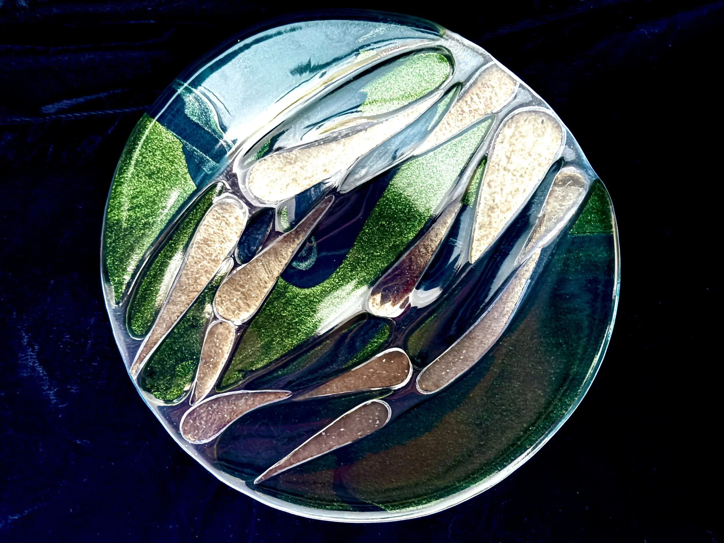 nine inch fused glass bowl