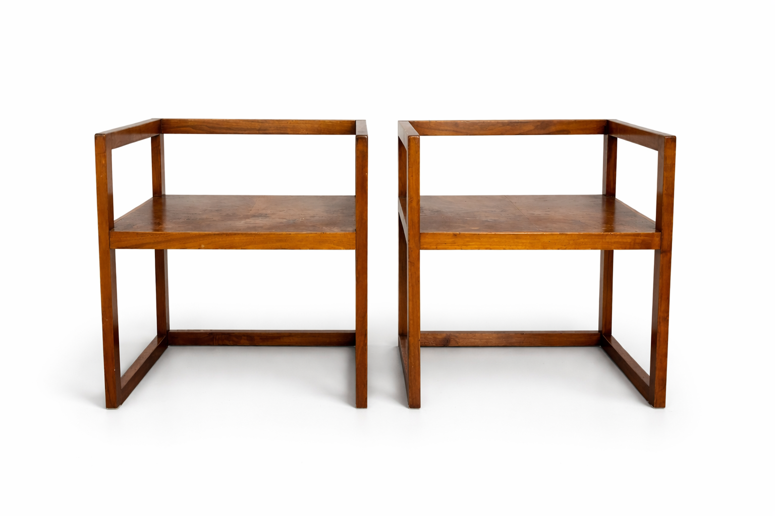 Pair of Wooden Lounge Chairs