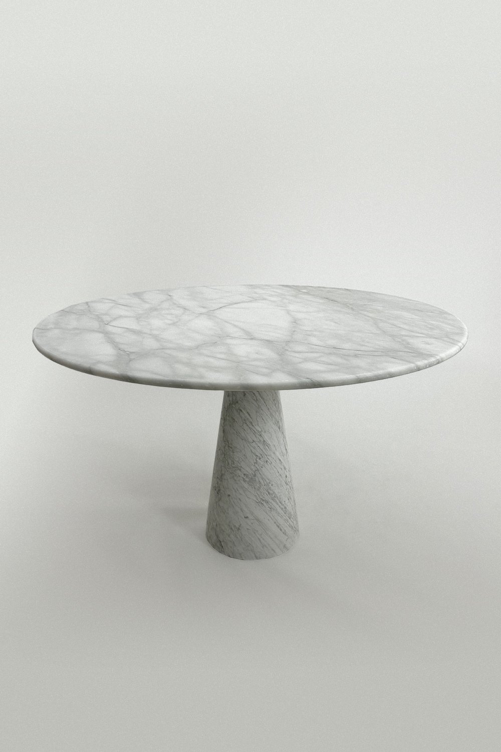 Angelo Mangiarotti Style Marble Carrara Dining Table